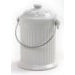 White Ceramic Compost Keeper/Bin with Odor Preventing Charcoal Filter-3