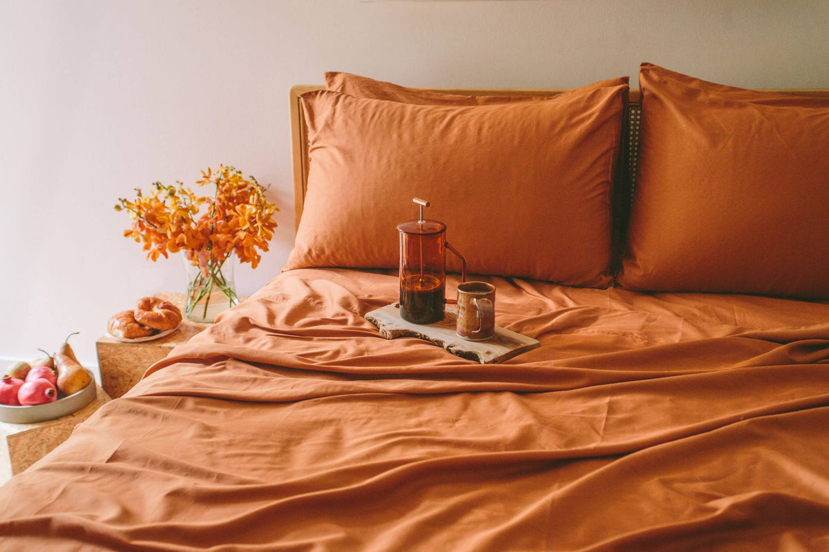 Sateen Organic Cotton Sheet Set + Pillowcases