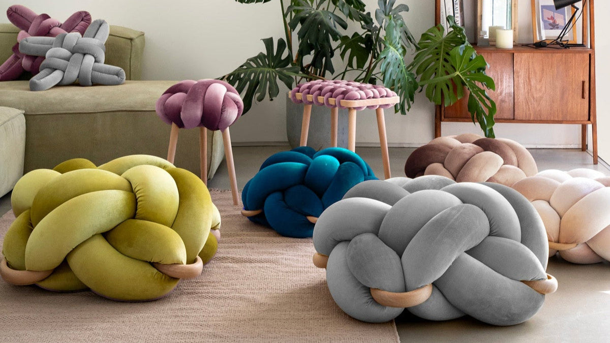 Mauve Velvet Knot Pillow
