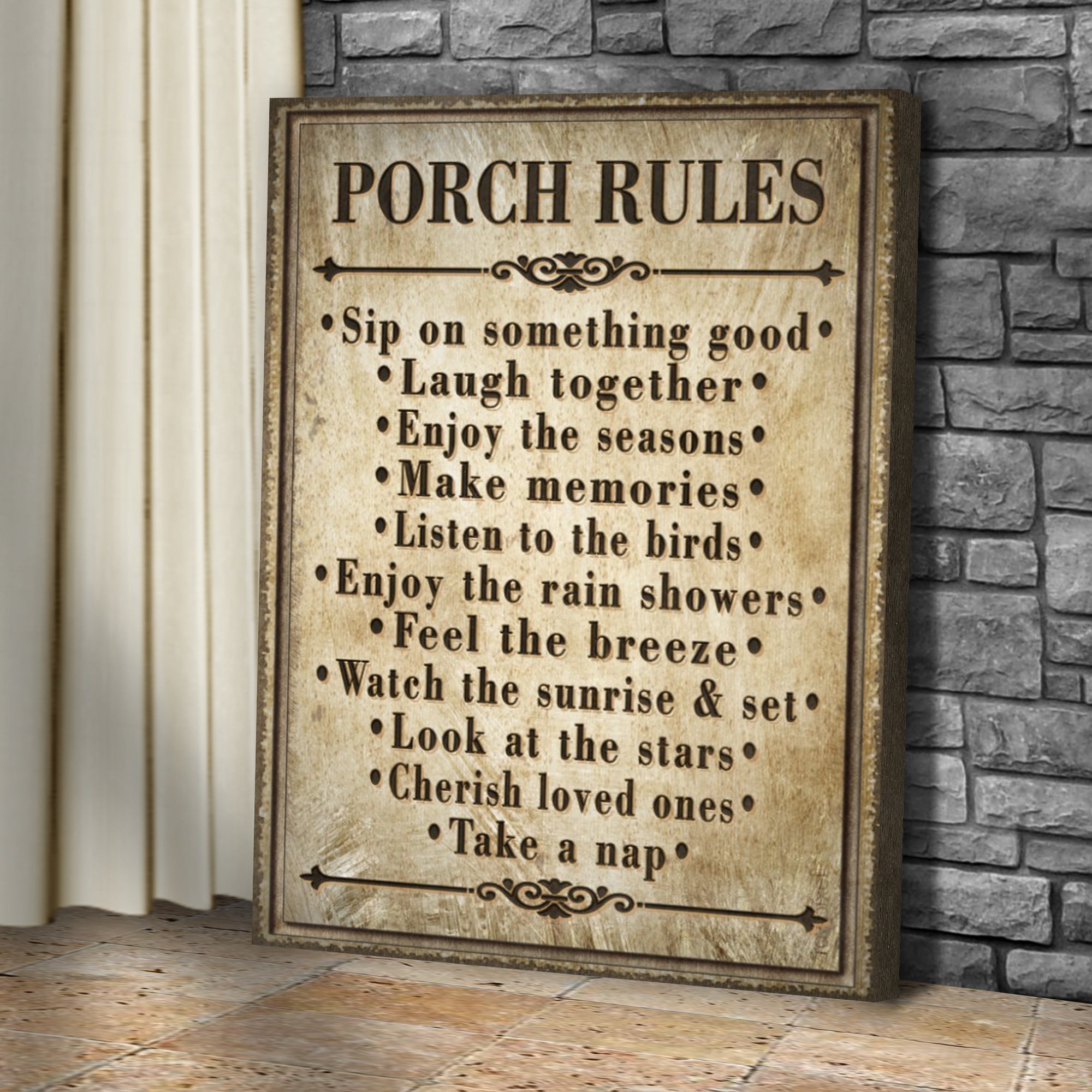 Porch Rules Sign II