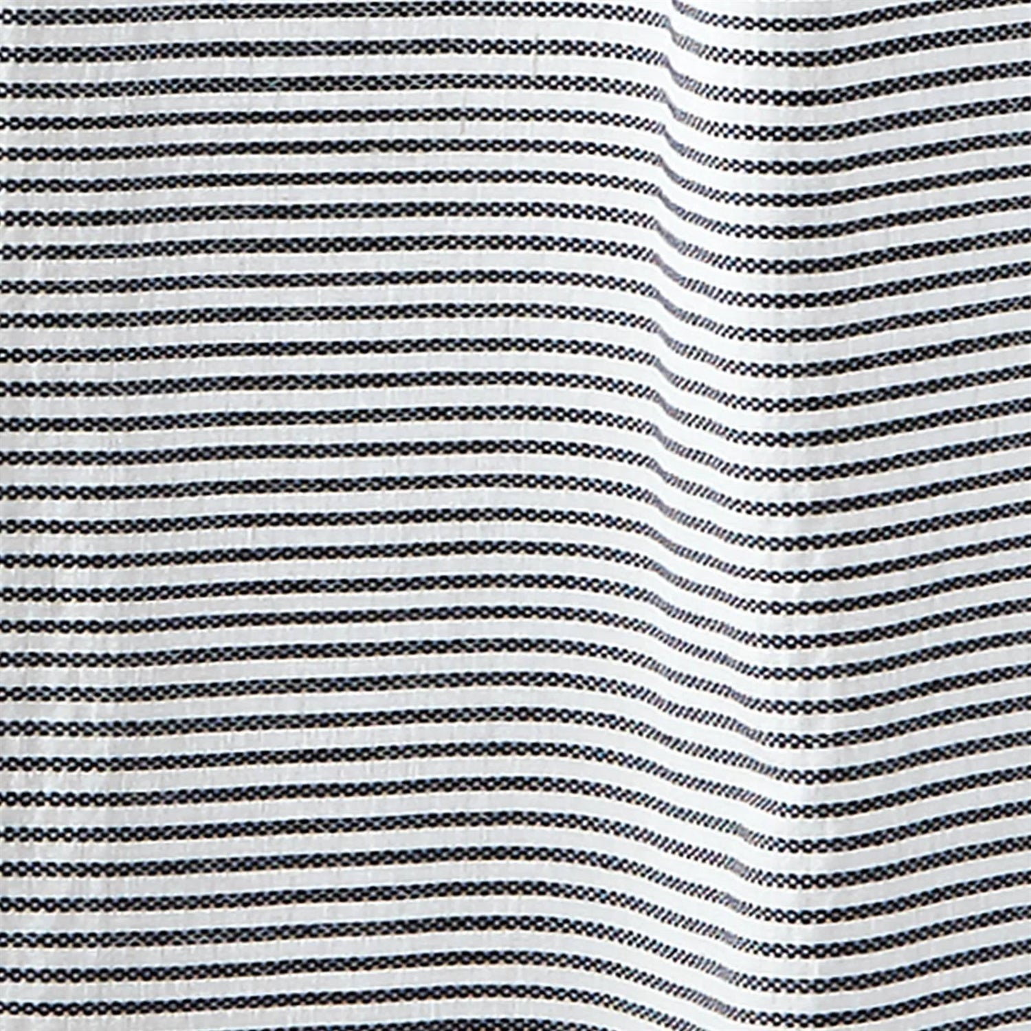 72-inch Navy and White Stripes Cotton Shower Curtain-2