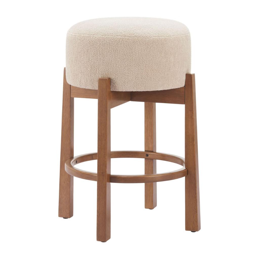 Nade Textured Fabric Counter Stool 2PC