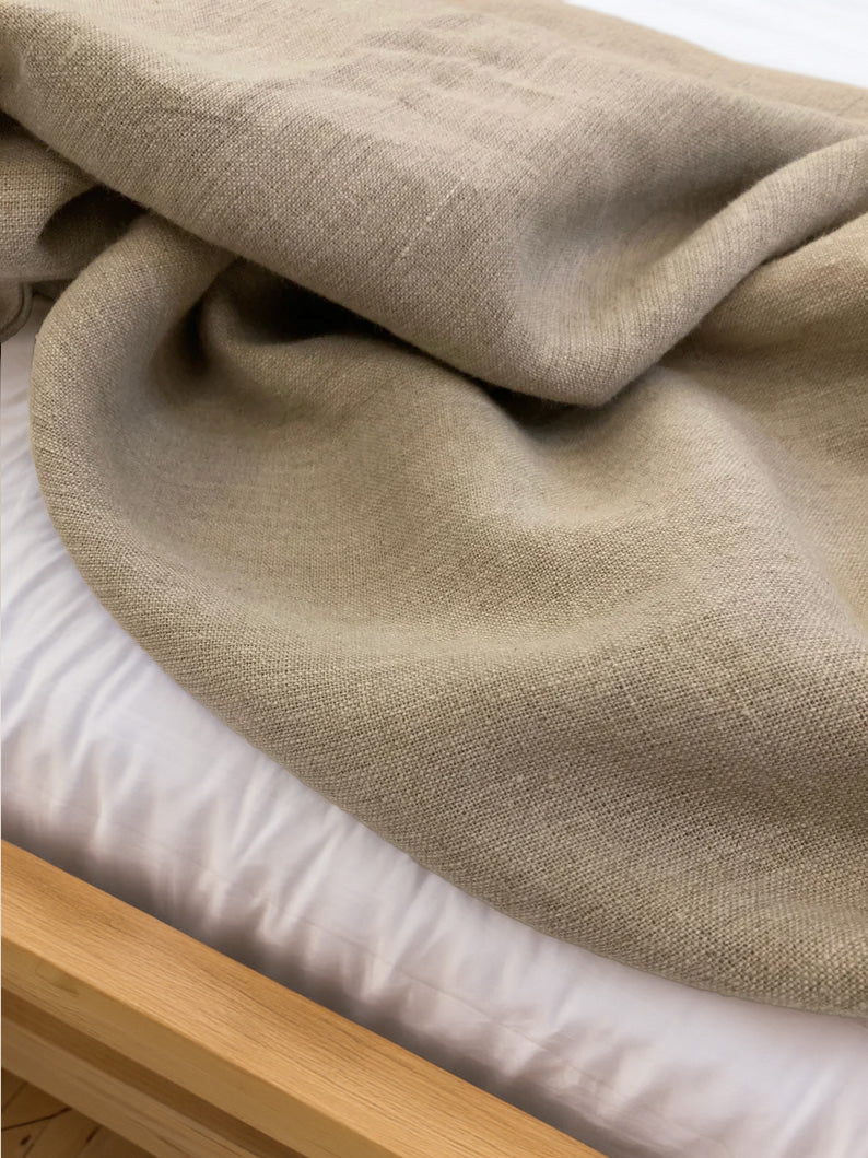 Natural Beige - 100% Pure Linen | Linen Cotton Mix | 3 Piece Duvet Cover Set | 4 Piece Sheet Set | Handmade | Pre-washed | Soft-2