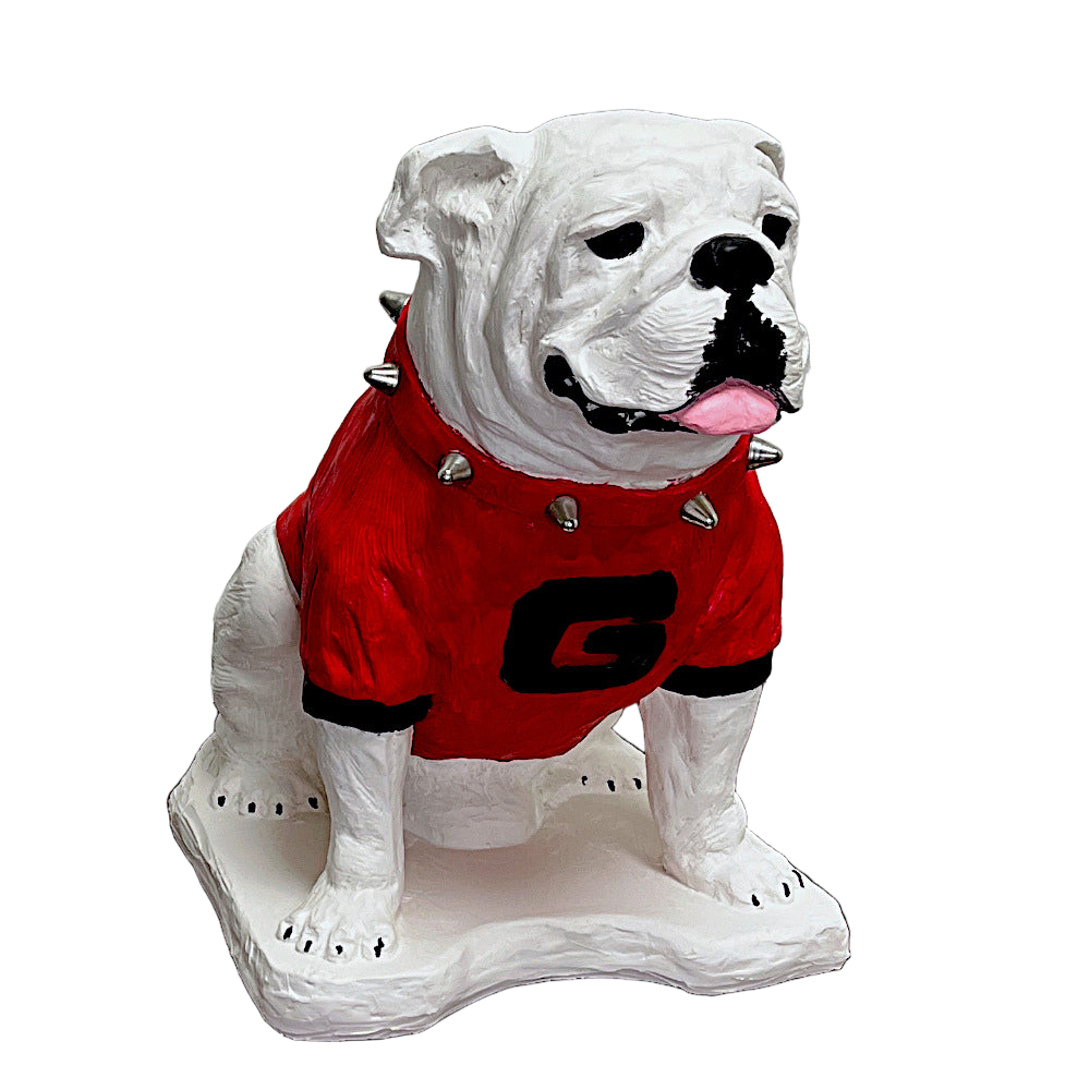 UGA Georgia Bulldog Mascot Cement Statue for Garden, Yard, Home Decor and Porch.