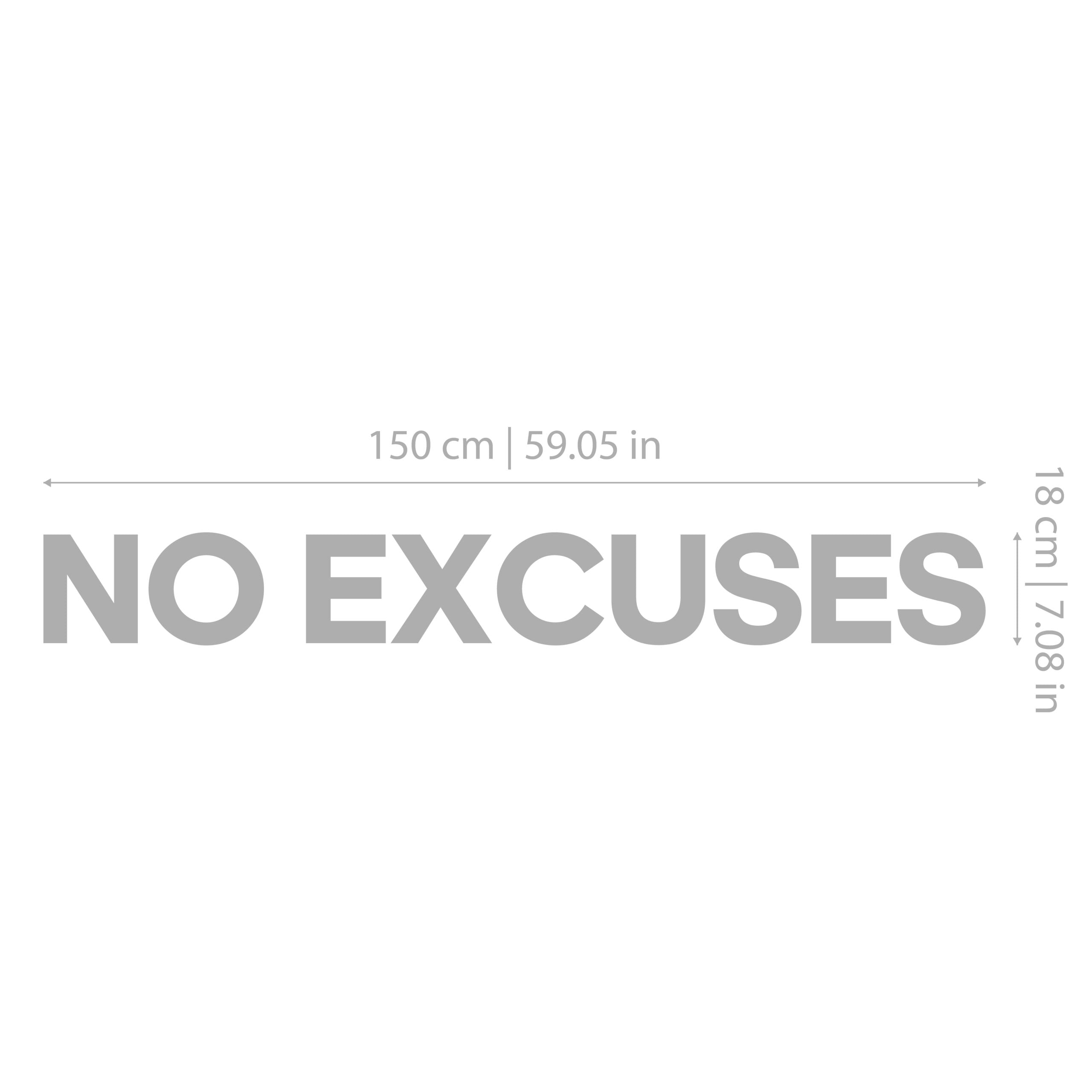 No Excuses 3D Gym Decor-2