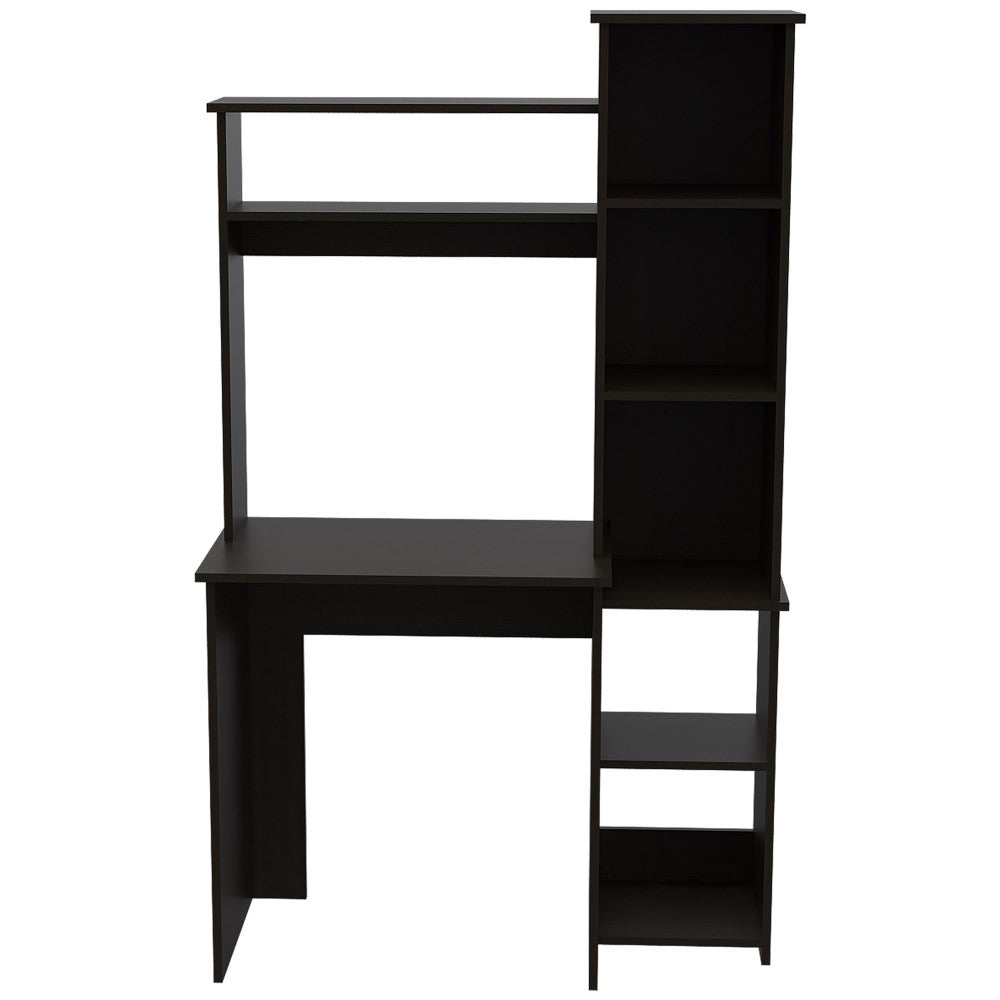 Desk Logan, Five Cubbies, Black Wengue Finish-2