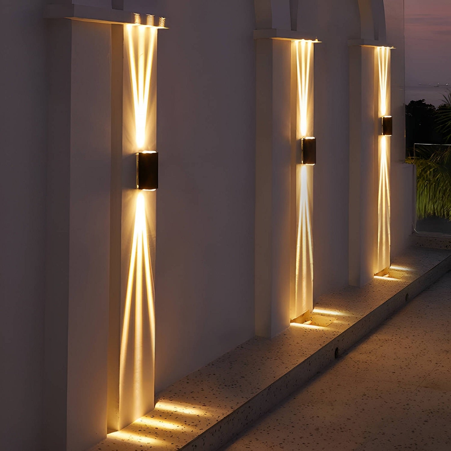 LED Waterproof Outdoor 3 Beams Wall Light-2