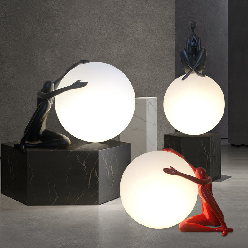 Orb Modern Sculpture Lamp Art Decor-3