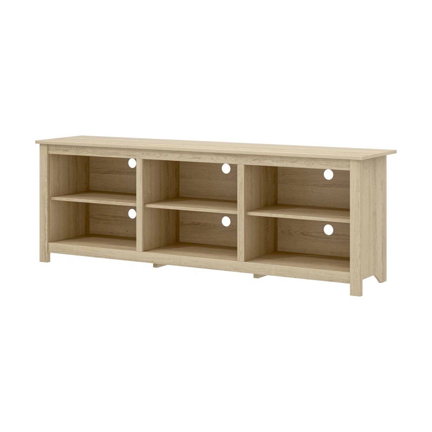 Farmhouse TV Stand in Light Oak Wood Finish - for TVs up to 70-inch-2