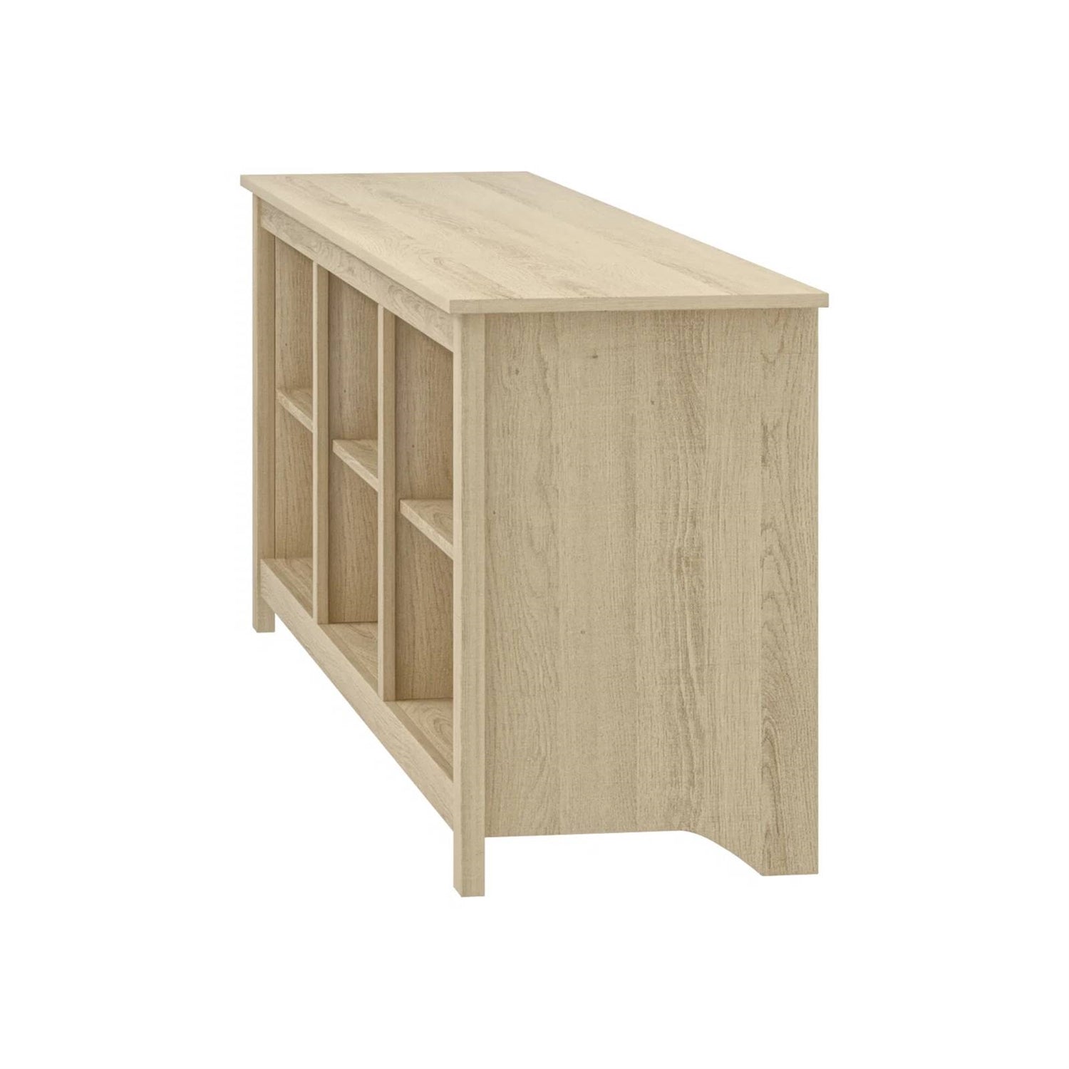 Farmhouse TV Stand in Light Oak Wood Finish - for TVs up to 70-inch-3