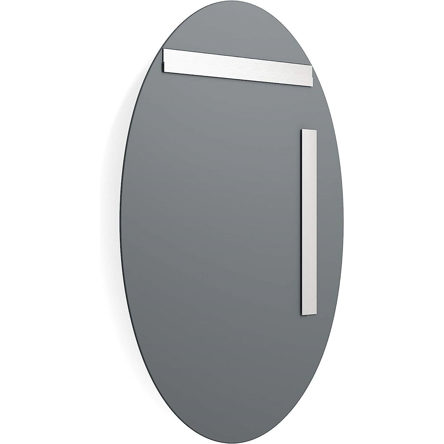 Oval Frameless 36-inch Beveled Bathroom Bedroom Living Room Vanity Wall Mirror-4