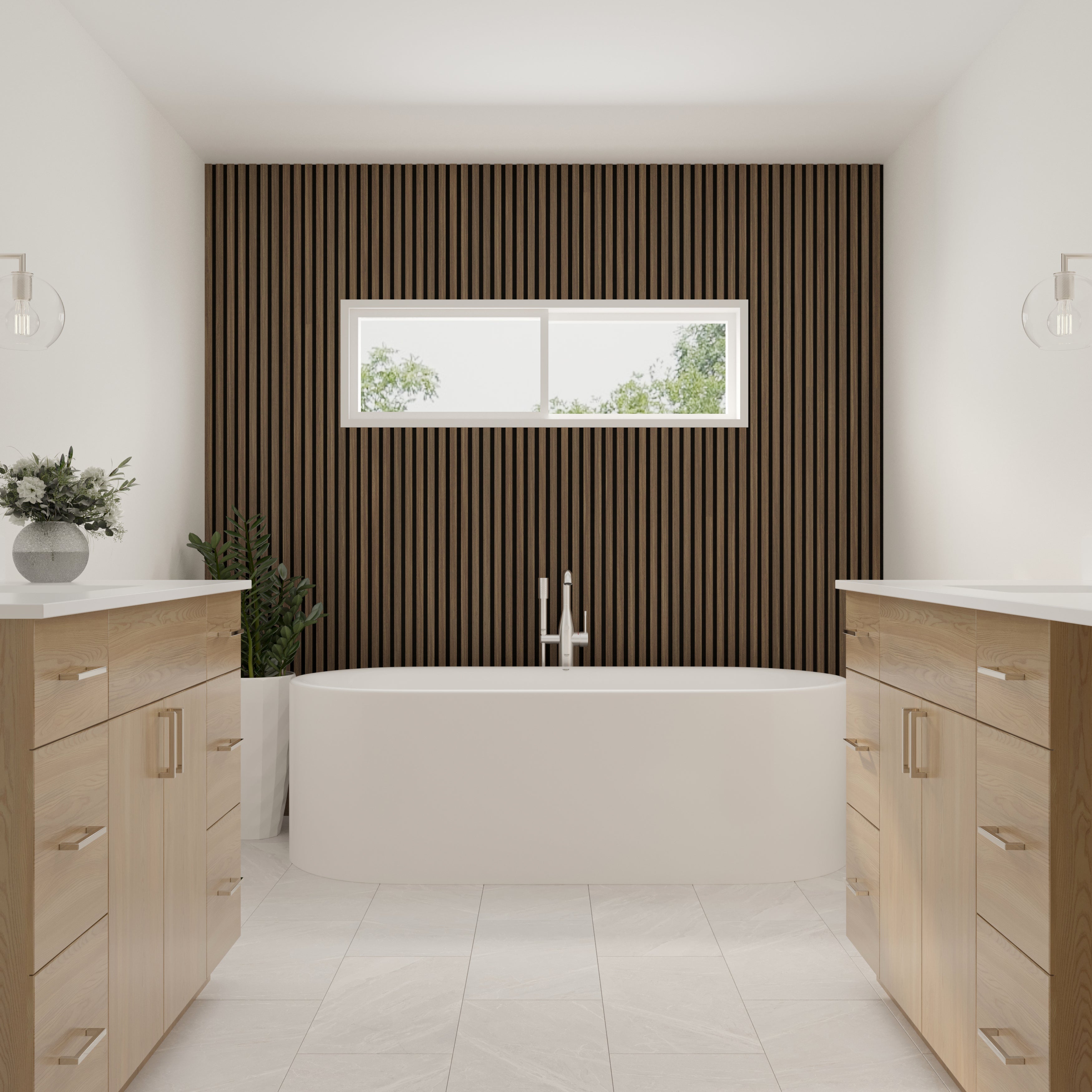 2-Pack Acoustic Wall Panels – Smoked Oak