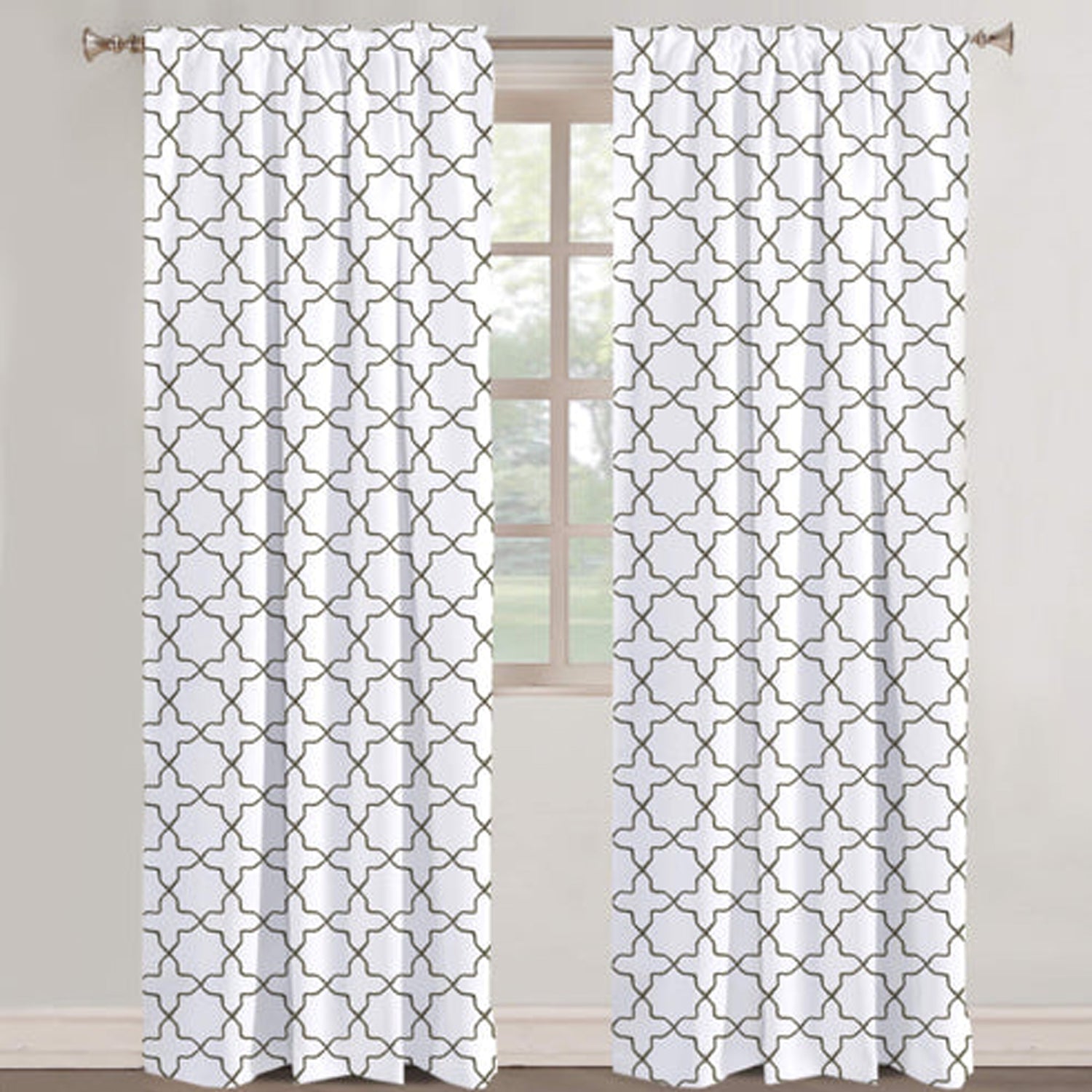 Ondine - Set of 2 Panels Crewel Embroidered Curtains | Linen Cotton Mix | Fully Embroidered | Lined-1