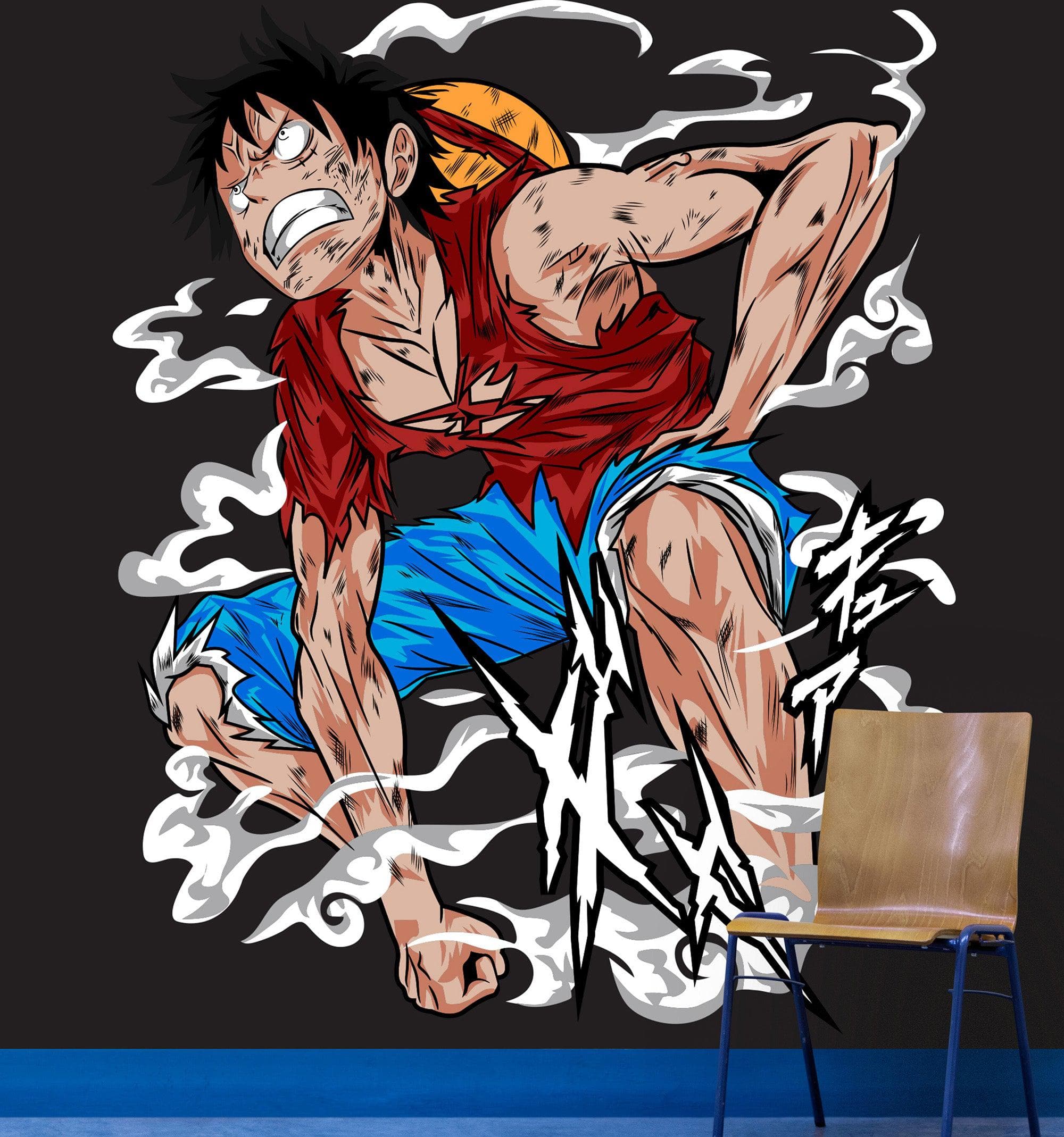 Straw Hat Pirate Anime Wall Mural Wallpaper. #A1004