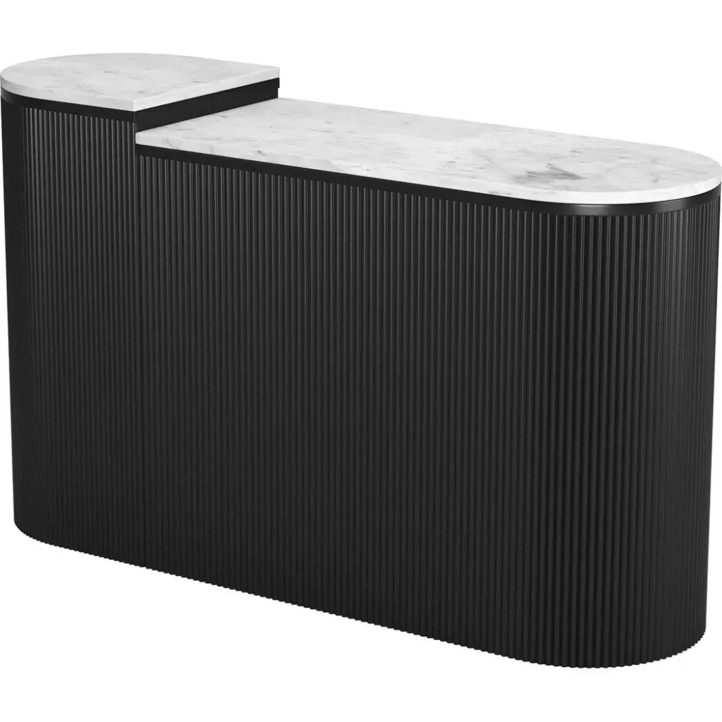 Ormara Console Table Set (2-Piece) White & Black