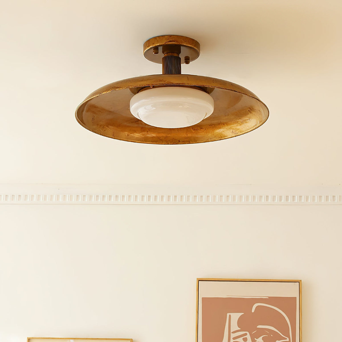 Flat-Panel Iron Ceiling Light with Warm Dimming | Flush Mount for Low Ceilings