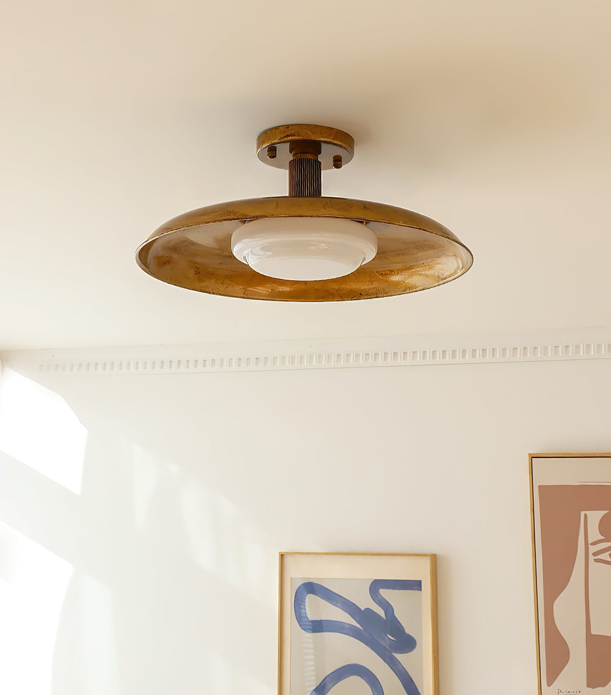 Flat-Panel Iron Ceiling Light with Warm Dimming | Flush Mount for Low Ceilings