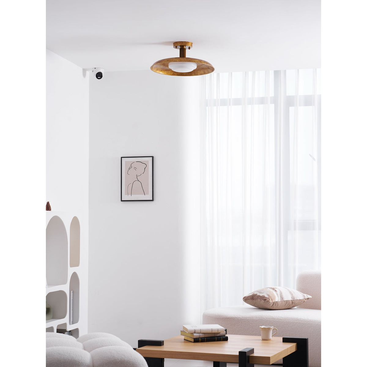 Flat-Panel Iron Ceiling Light with Warm Dimming | Flush Mount for Low Ceilings