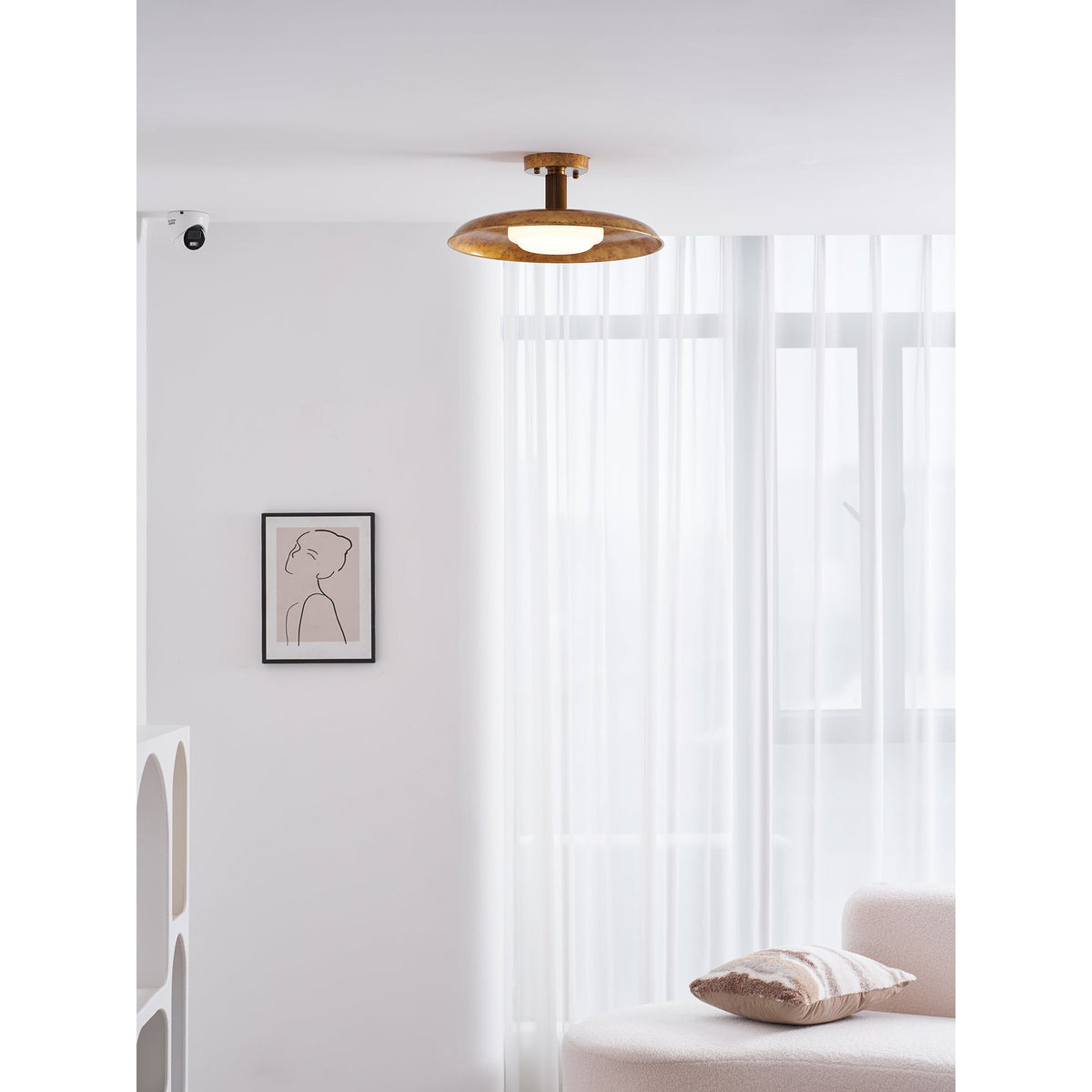 Flat-Panel Iron Ceiling Light with Warm Dimming | Flush Mount for Low Ceilings