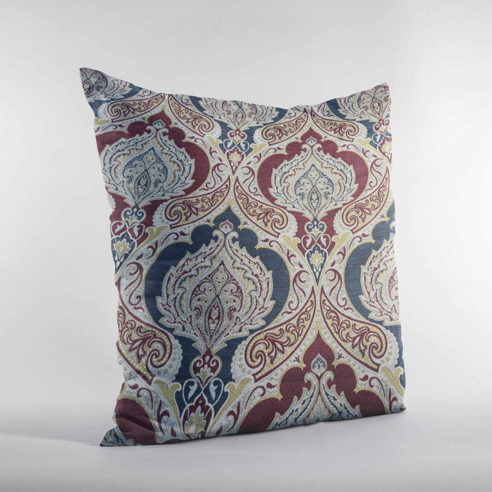 Plutus Multicolor Elegant Essence Paisley Luxury Throw Pillow-1