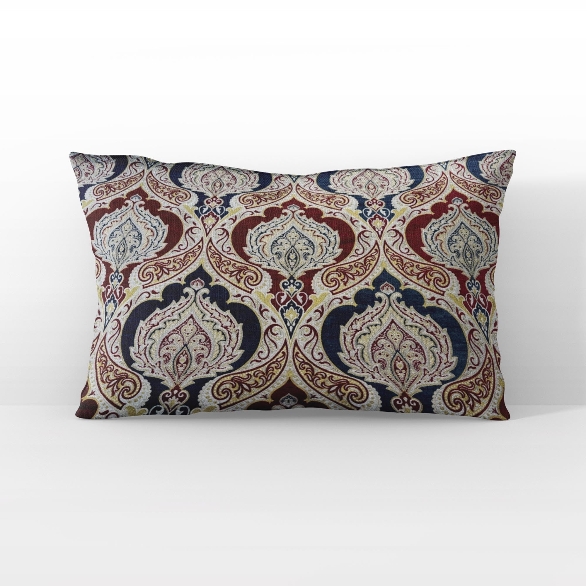 Plutus Multicolor Elegant Essence Paisley Luxury Throw Pillow-3