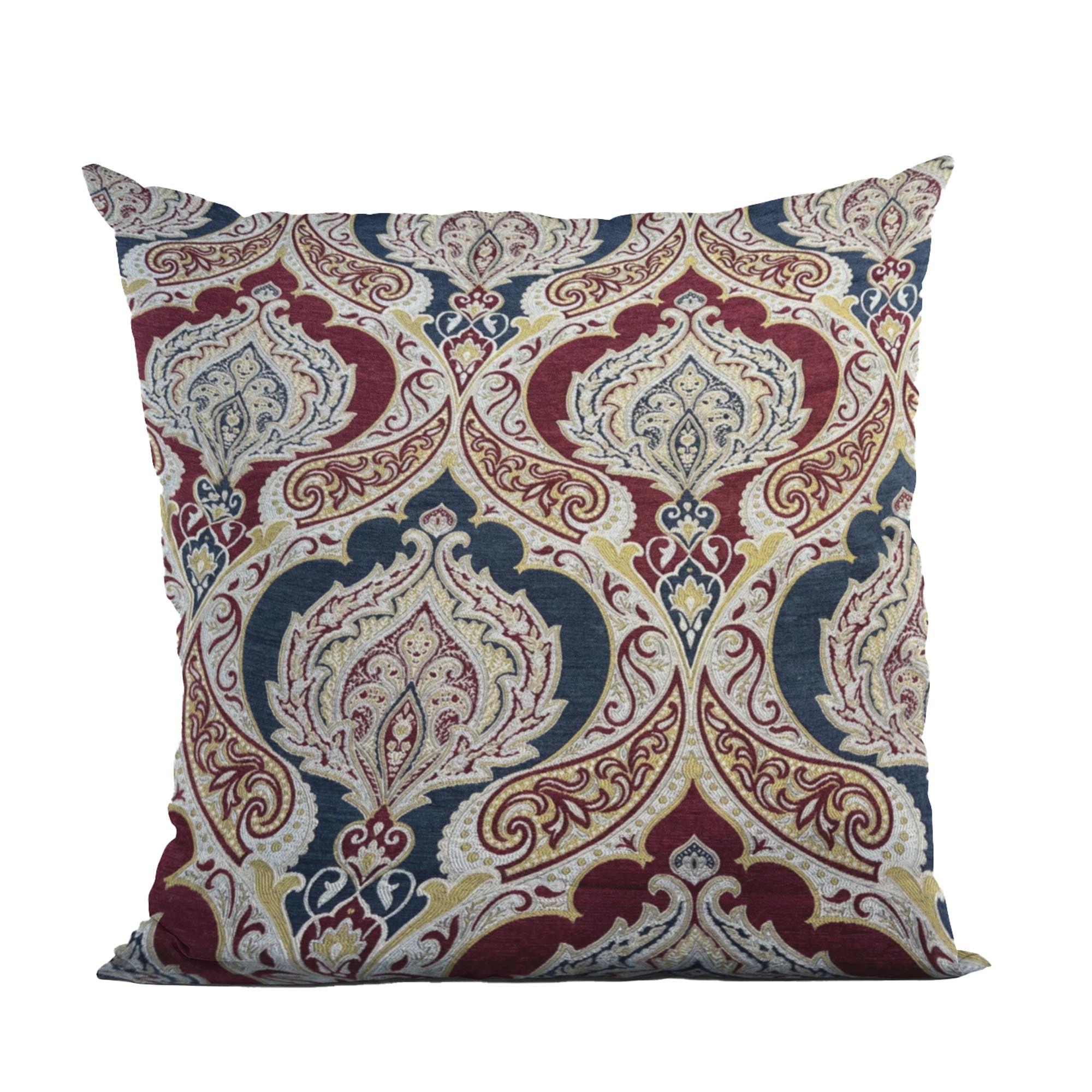 Plutus Multicolor Elegant Essence Paisley Luxury Throw Pillow-0