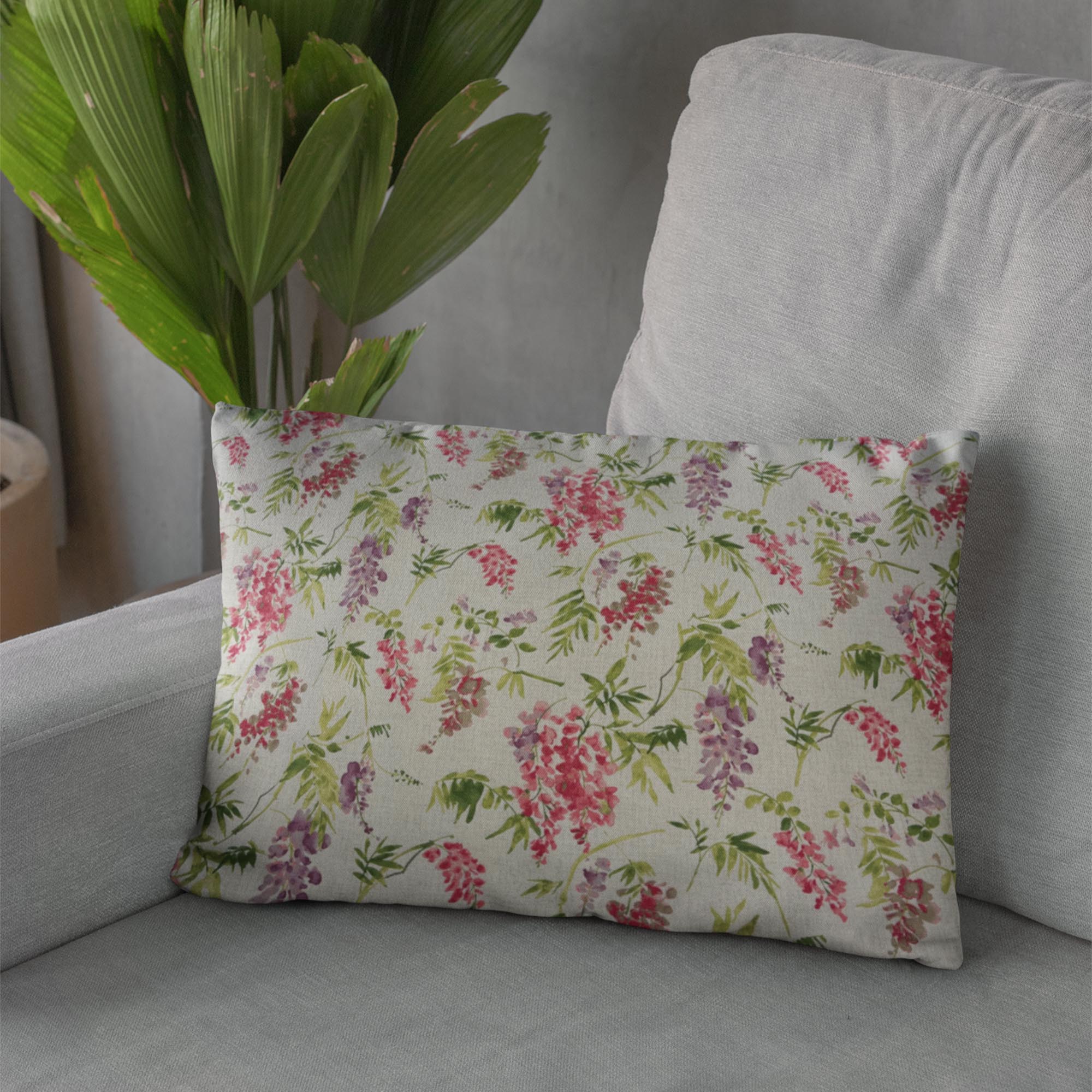 Plutus Multicolor Garden Fiesta Floral Luxury Throw Pillow-2