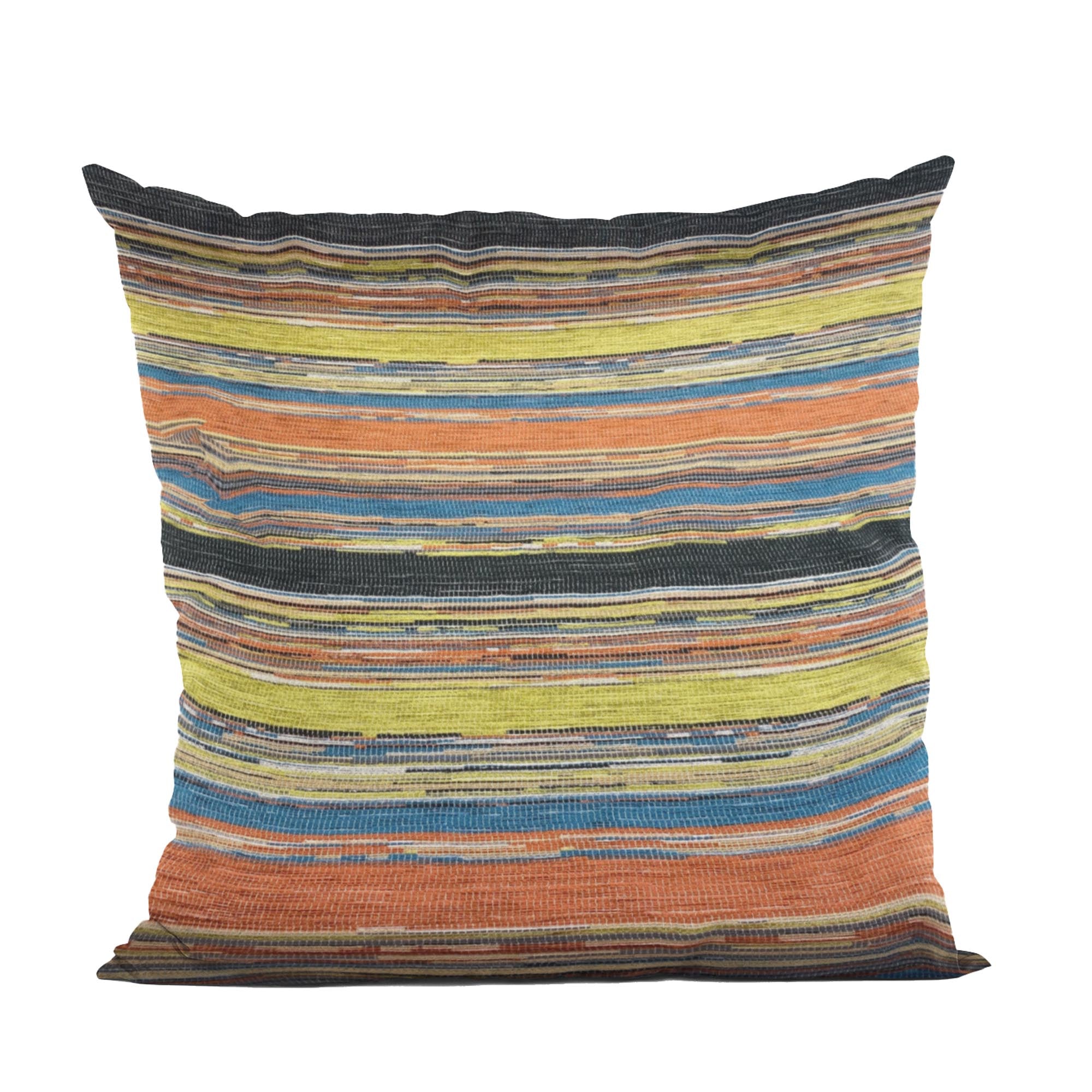 Plutus Yellow Red Black Vibrant Stripe Stripe Luxury Throw Pillow-0