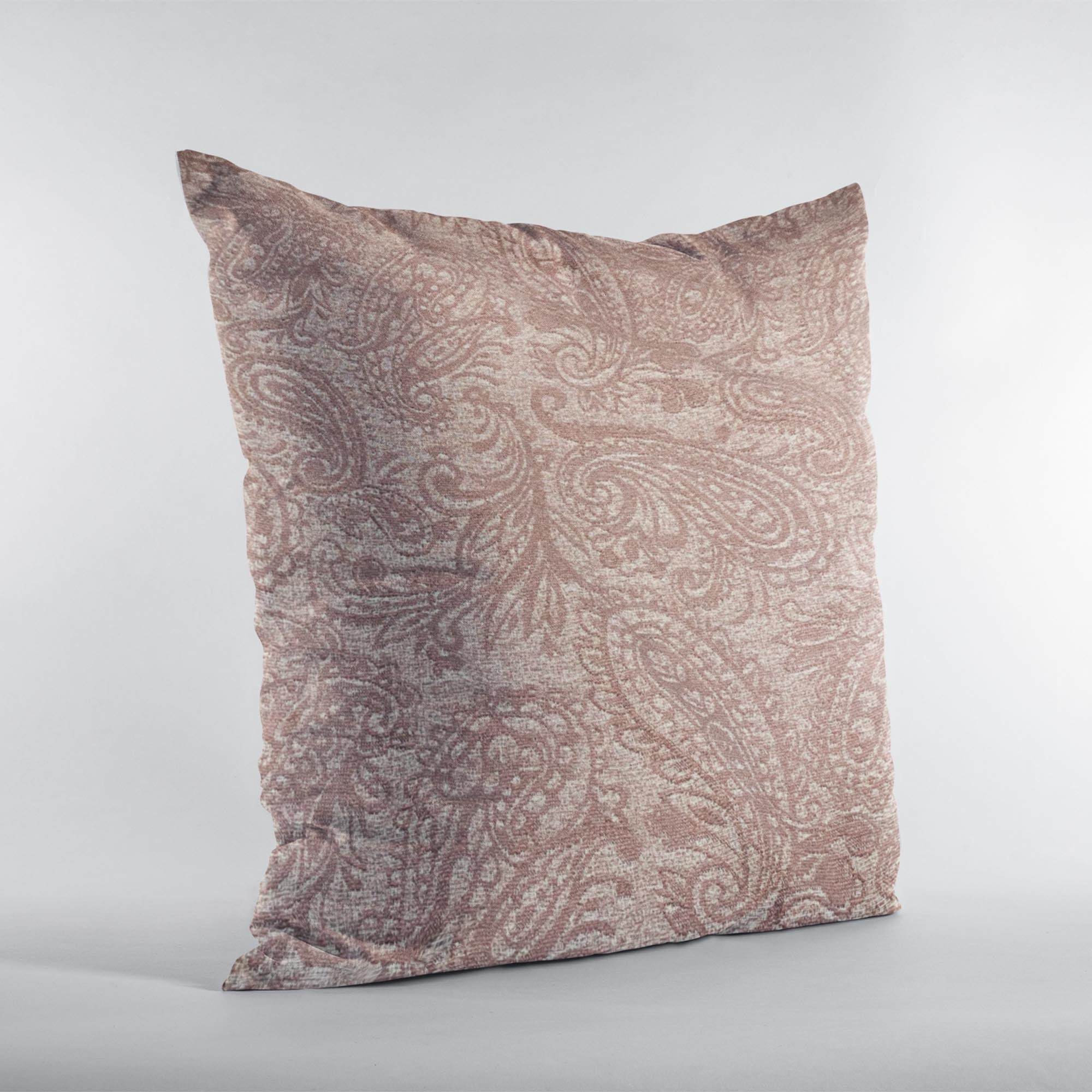 Plutus Terracotta  Rustic Paisley Paisley Luxury Throw Pillow-1