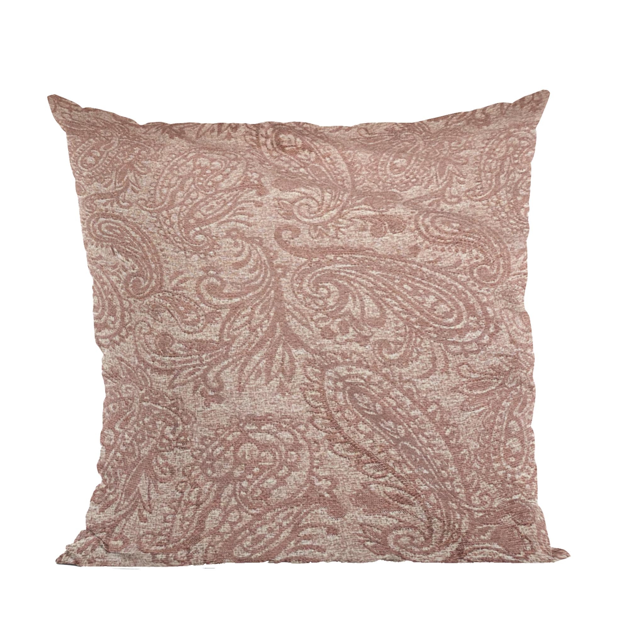 Plutus Terracotta  Rustic Paisley Paisley Luxury Throw Pillow-0