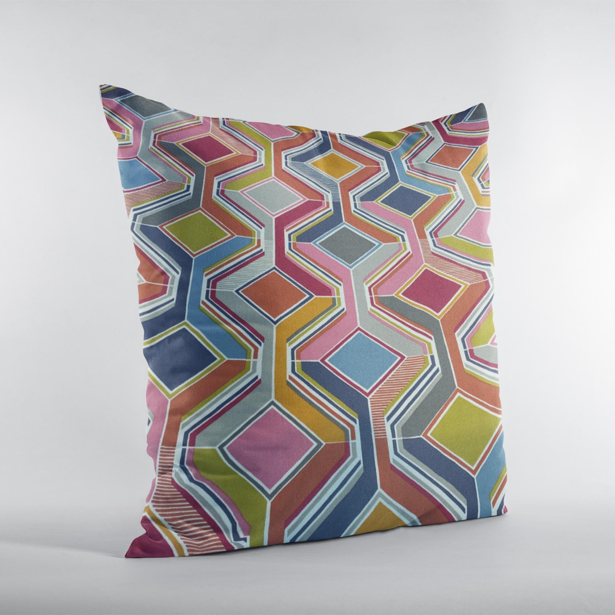 Plutus Multicolor LuxGem Diamonds Luxury Throw Pillow-1