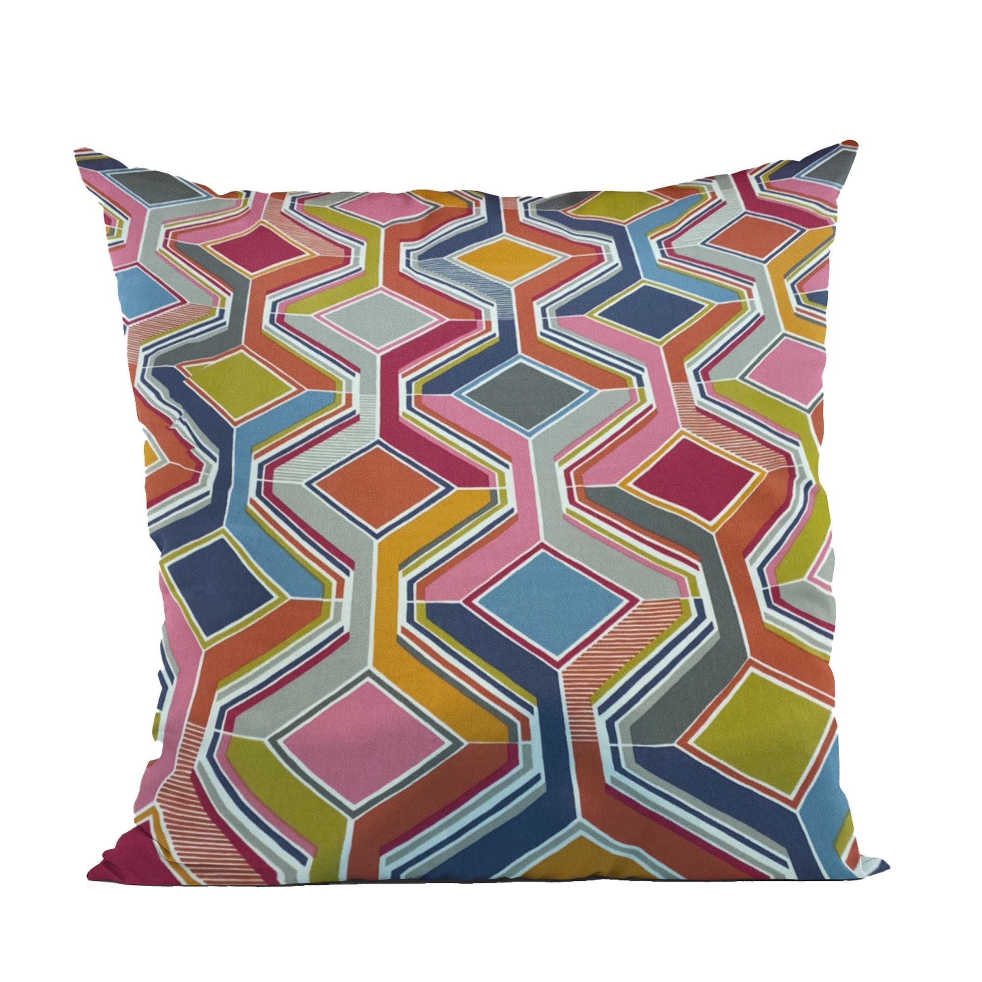 Plutus Multicolor LuxGem Diamonds Luxury Throw Pillow-0