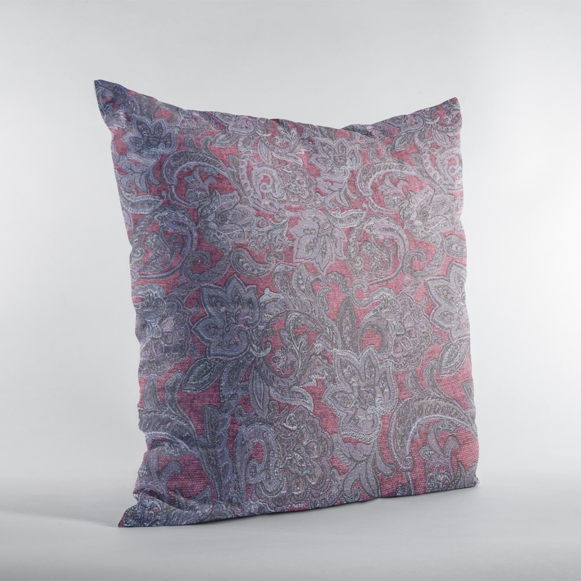 Plutus Purple Lavender Elegance Paisley Luxury Throw Pillow-1