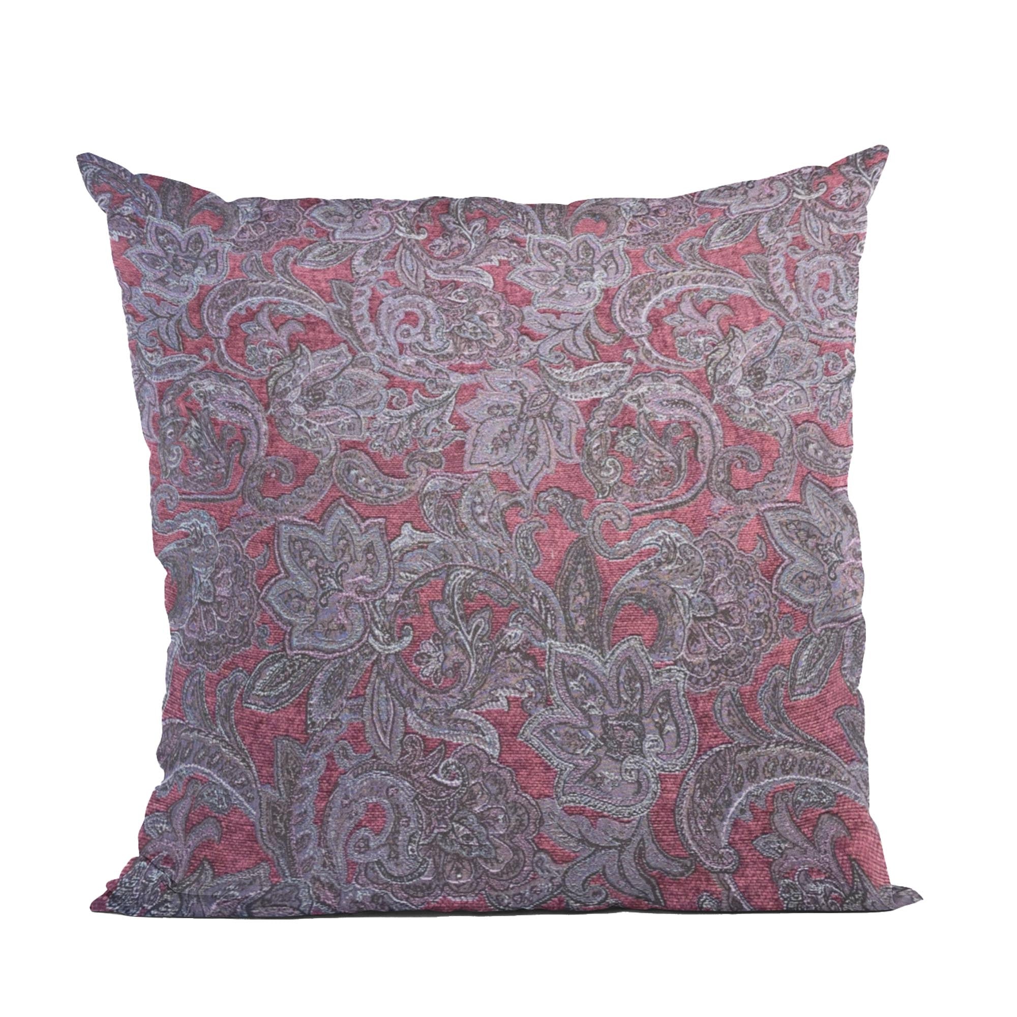 Plutus Purple Lavender Elegance Paisley Luxury Throw Pillow-0