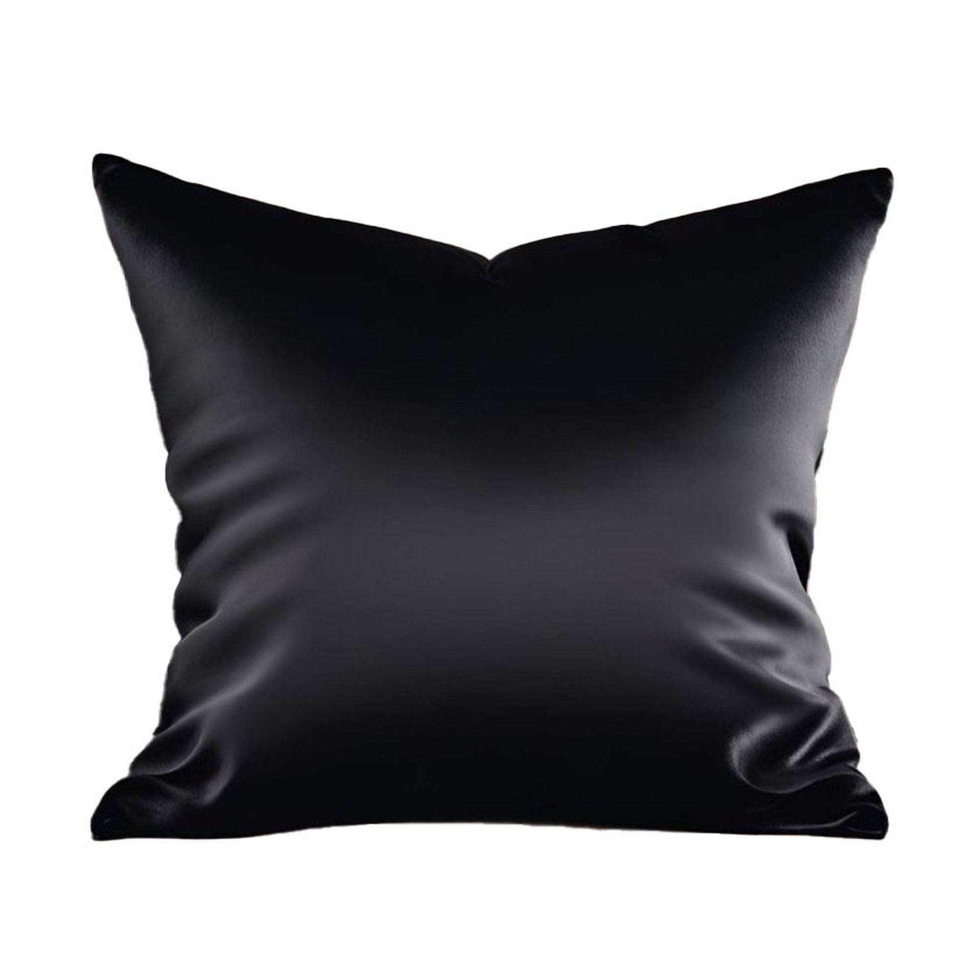 Plutus Black Midnight Luxe Velvet Luxury Throw Pillow-1