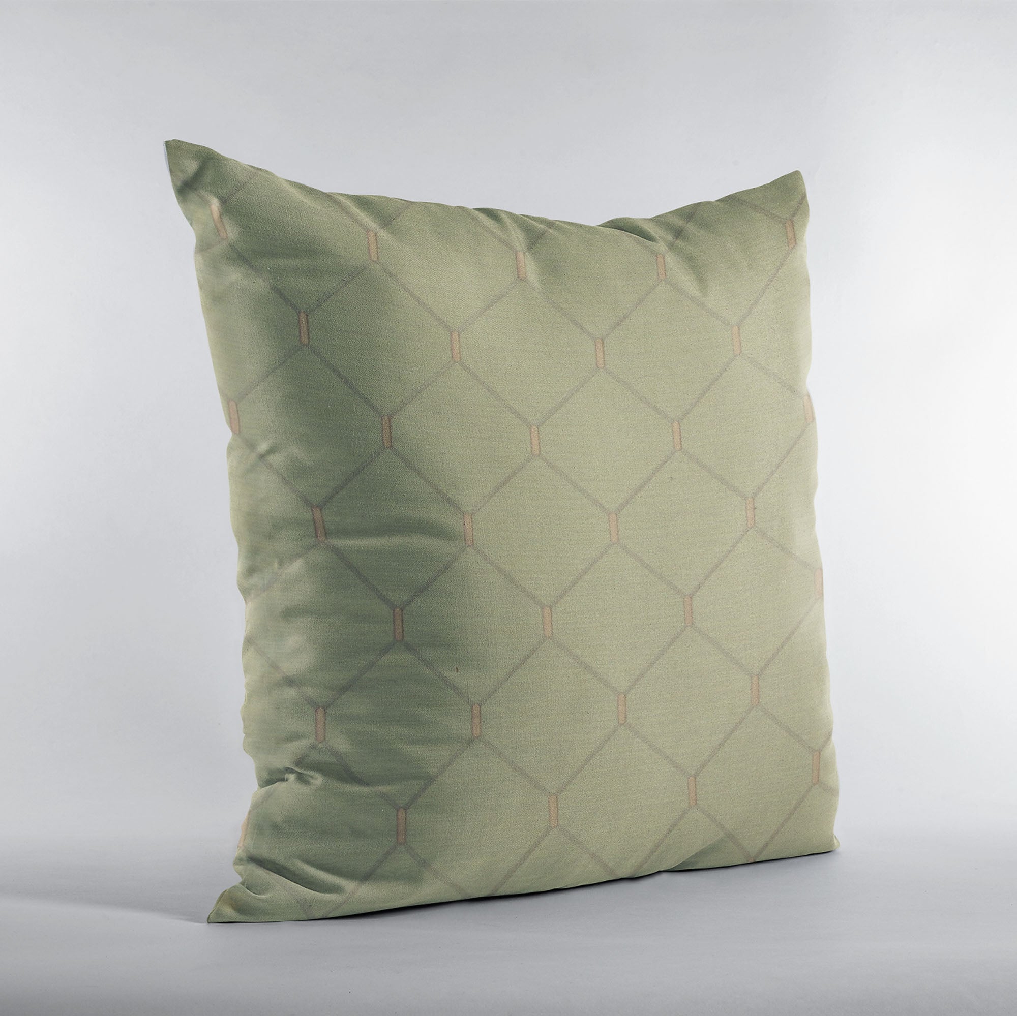 Plutus Creamy White Kona Embroydery, Some Shine To This Pattern Luxury Throw Pillow-2