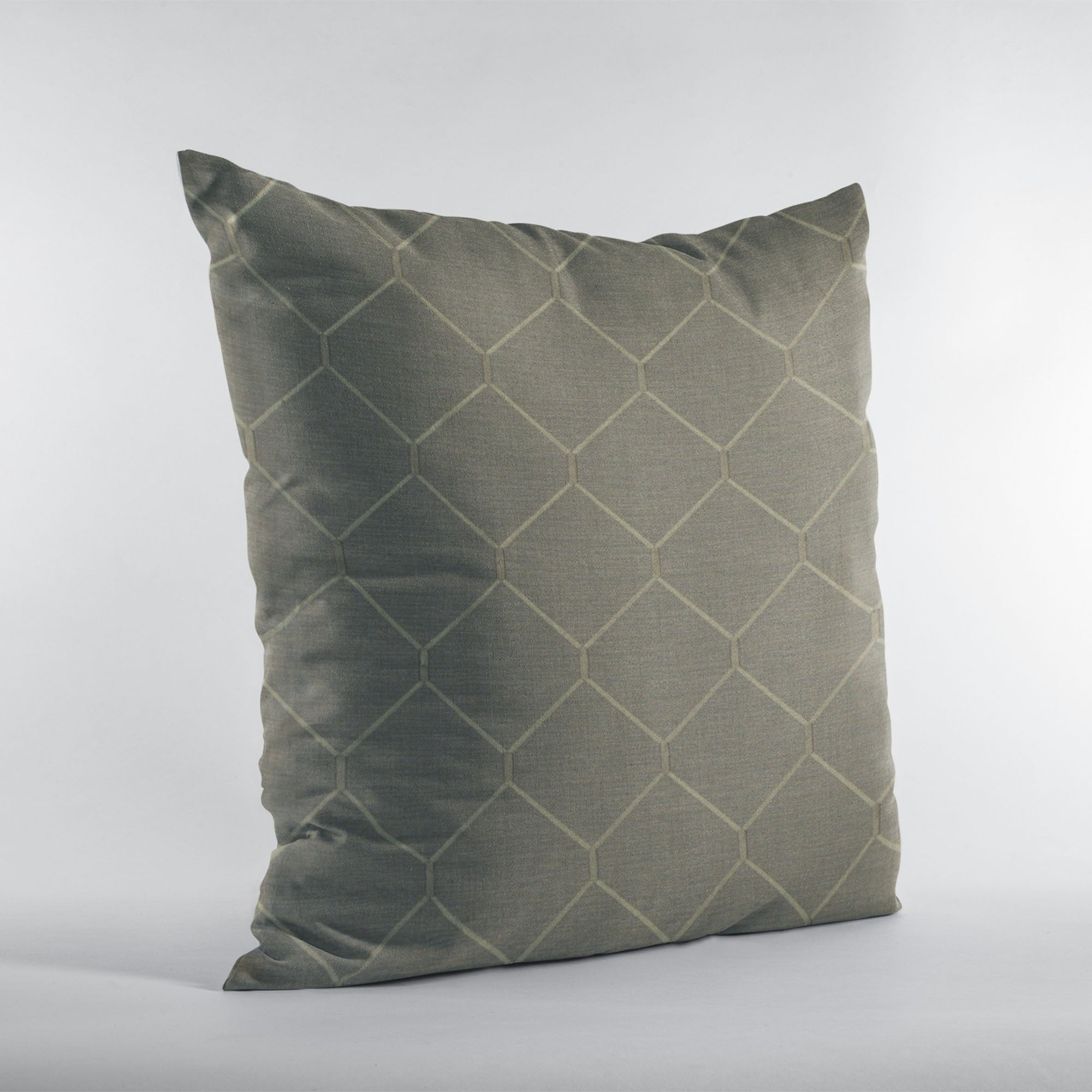 Plutus Bronze Kona Embroydery, Some Shine To This Pattern Luxury Throw Pillow-2