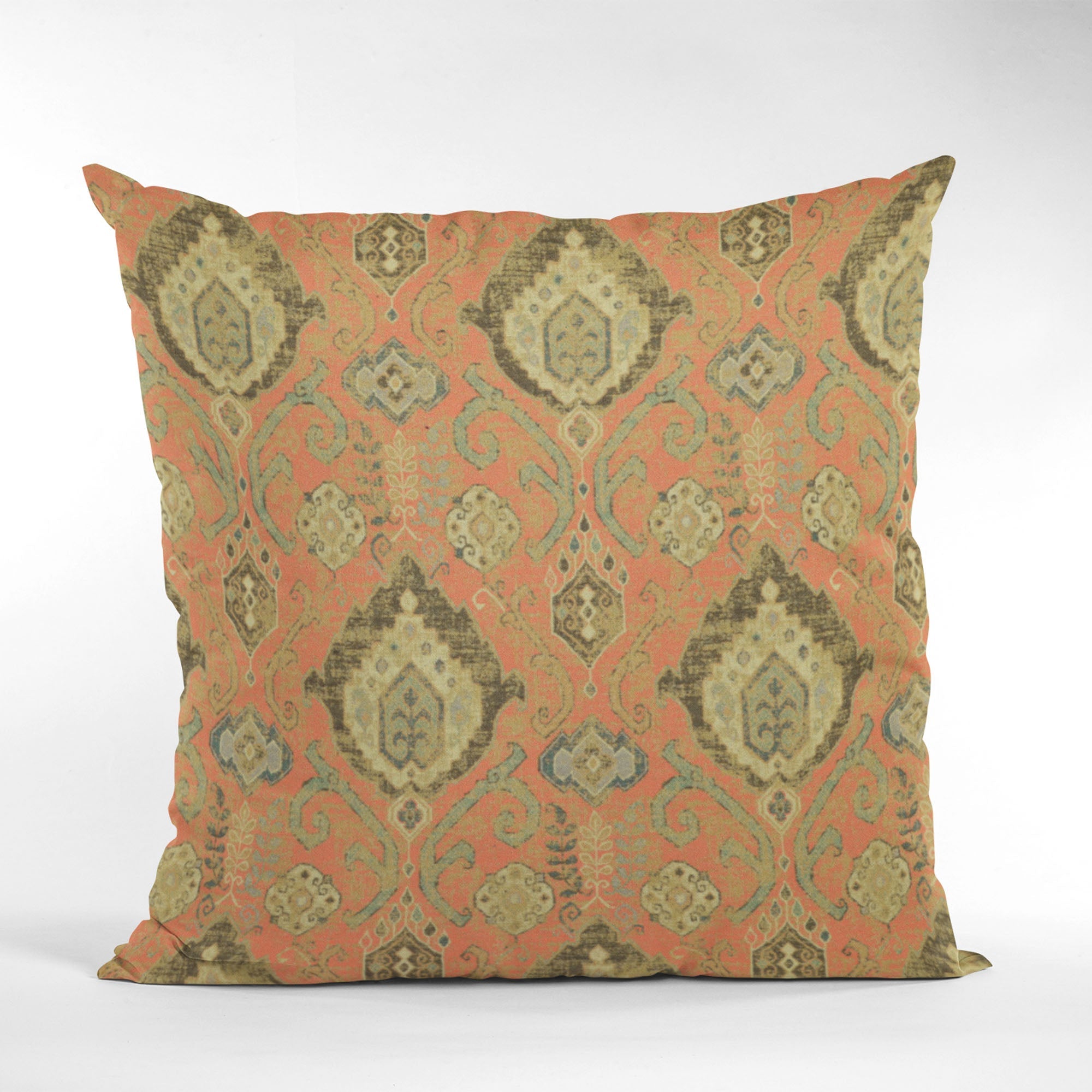 Plutus Terracotta Romero Woven Luxury Throw Pillow-4