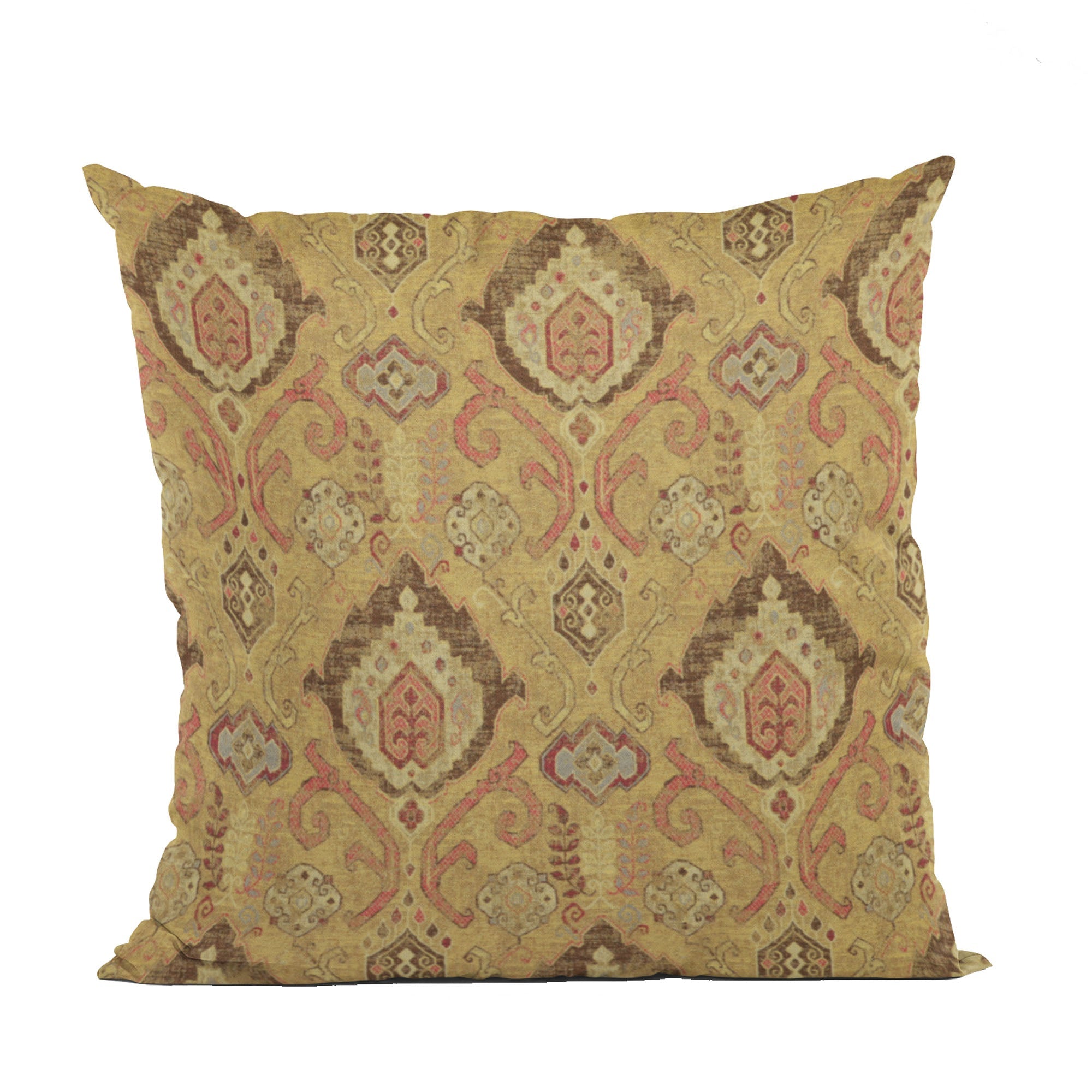 Plutus Vintage Gold Romero Woven Luxury Throw Pillow-0