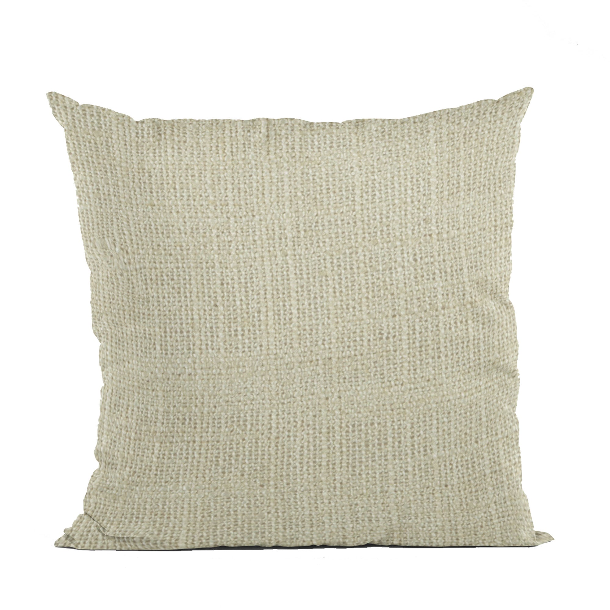 Plutus Vanilla Wall Textured Solid, With Open Weave. Luxury Throw Pillow-0