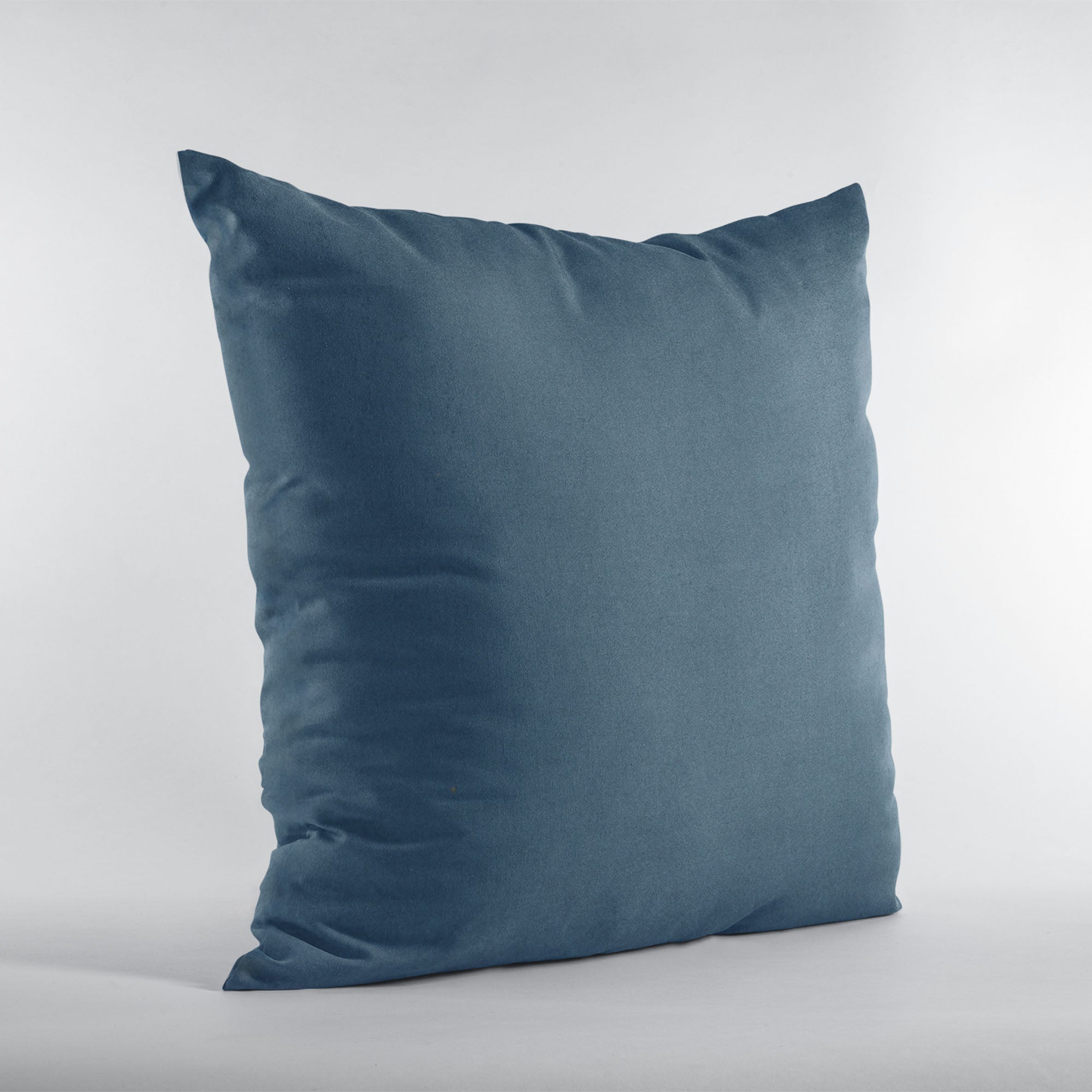 Plutus Navy Solid Shiny Velvet Luxury Throw Pillow-2