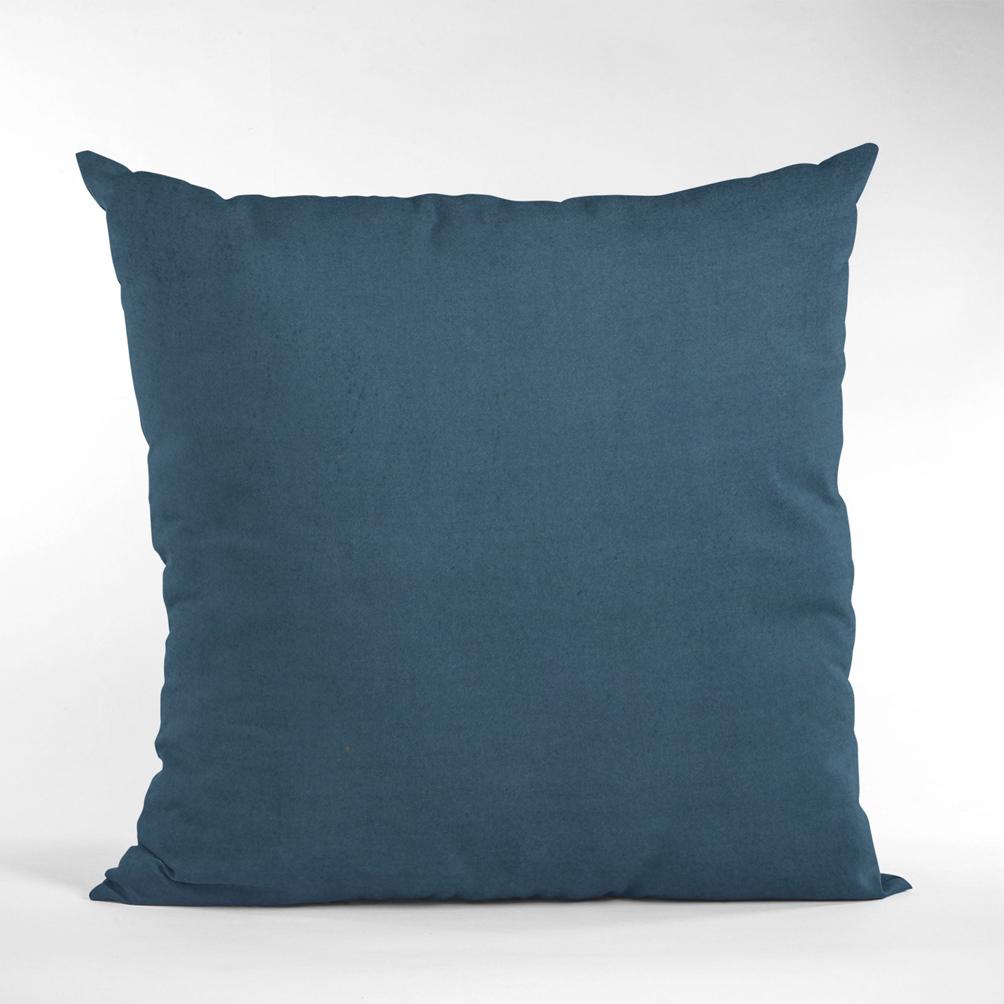 Plutus Navy Solid Shiny Velvet Luxury Throw Pillow-4