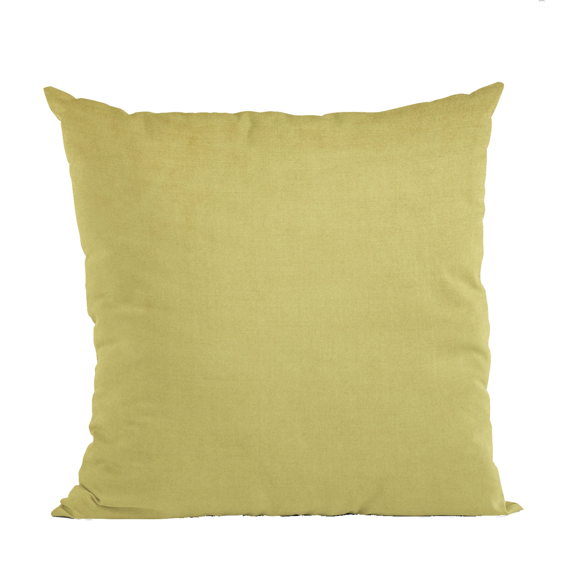 Plutus Yellow Solid Shiny Velvet Luxury Throw Pillow-0