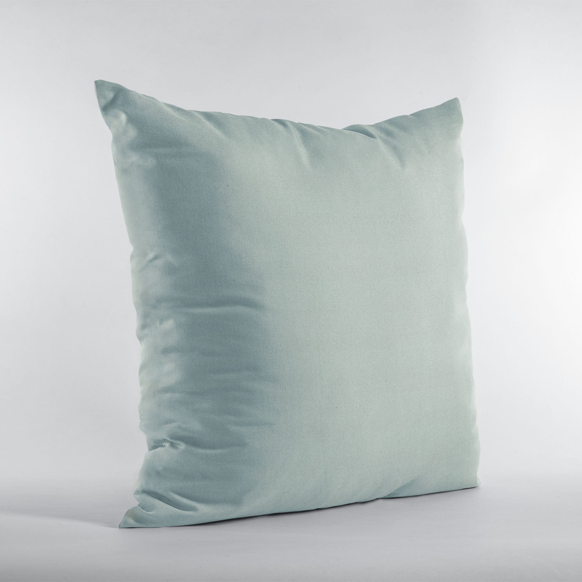 Plutus Aqua Solid Shiny Velvet Luxury Throw Pillow-2