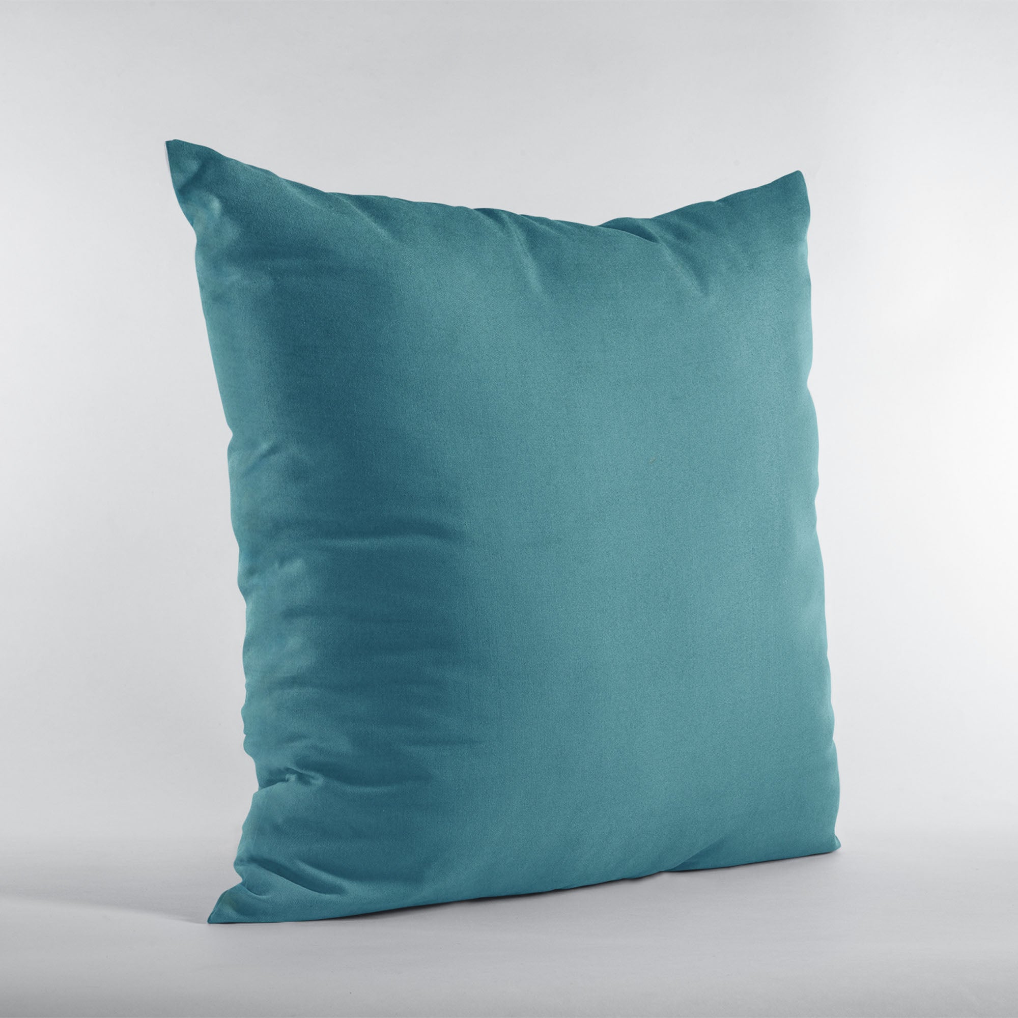 Plutus Sky Blue Solid Shiny Velvet Luxury Throw Pillow-2