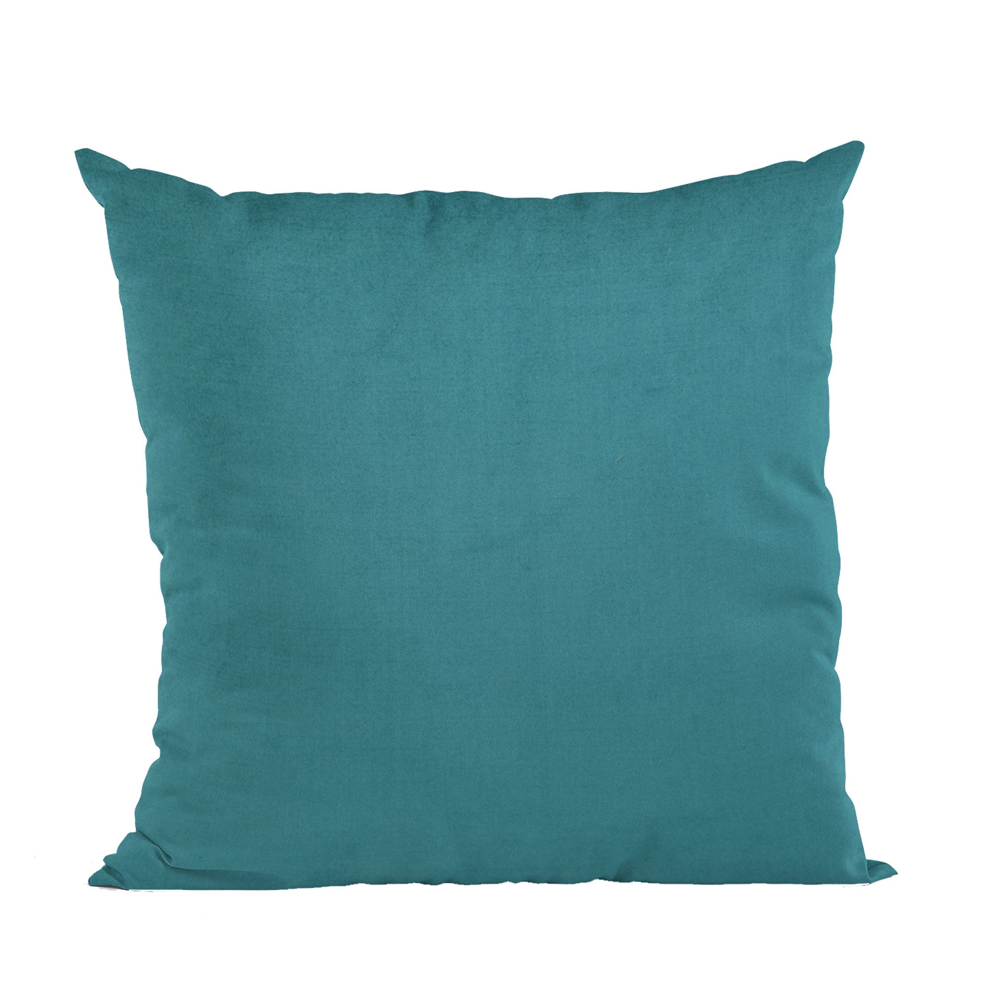 Plutus Sky Blue Solid Shiny Velvet Luxury Throw Pillow-0