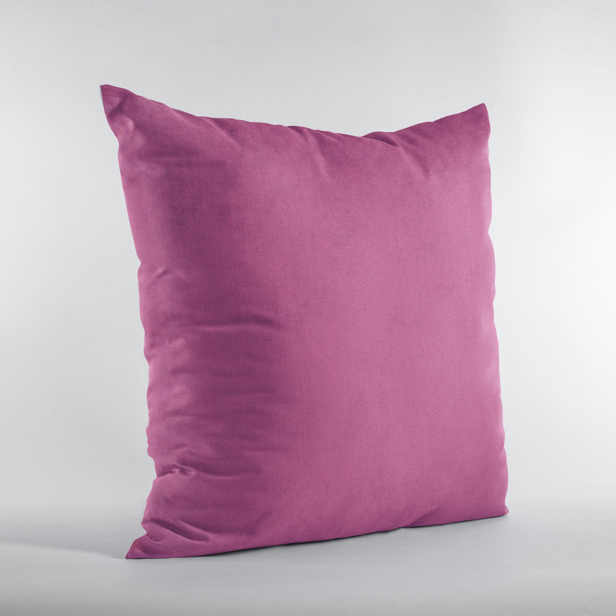 Plutus Pink Solid Shiny Velvet Luxury Throw Pillow-2