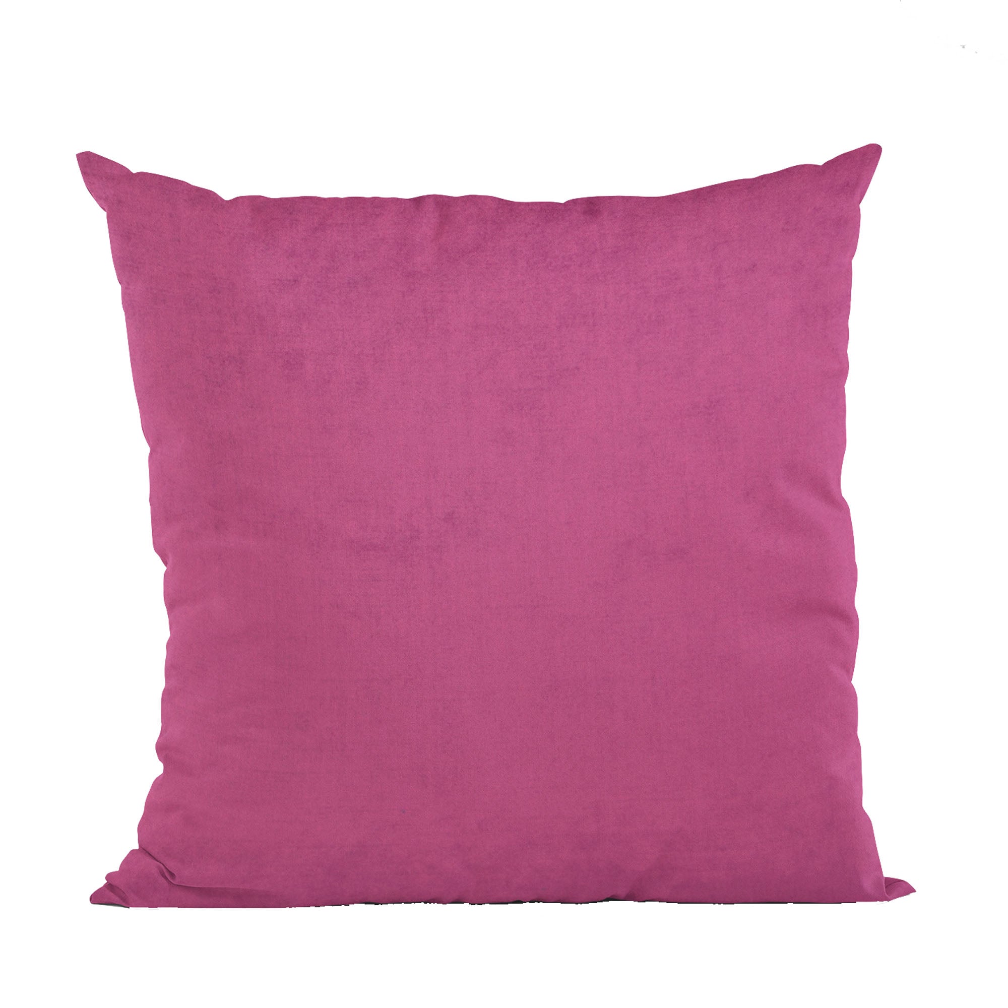 Plutus Pink Solid Shiny Velvet Luxury Throw Pillow-0