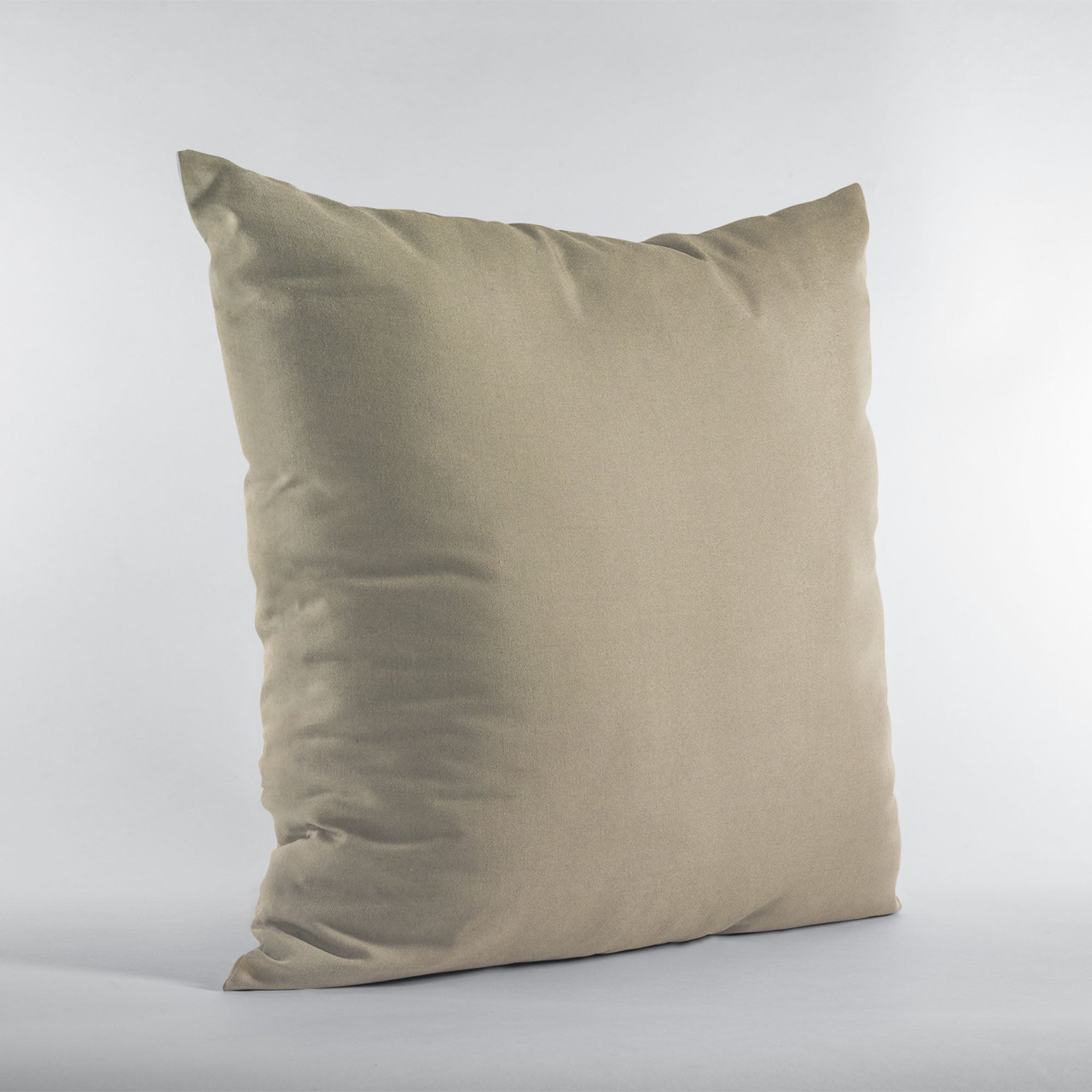 Plutus Sand Solid Shiny Velvet Luxury Throw Pillow-2