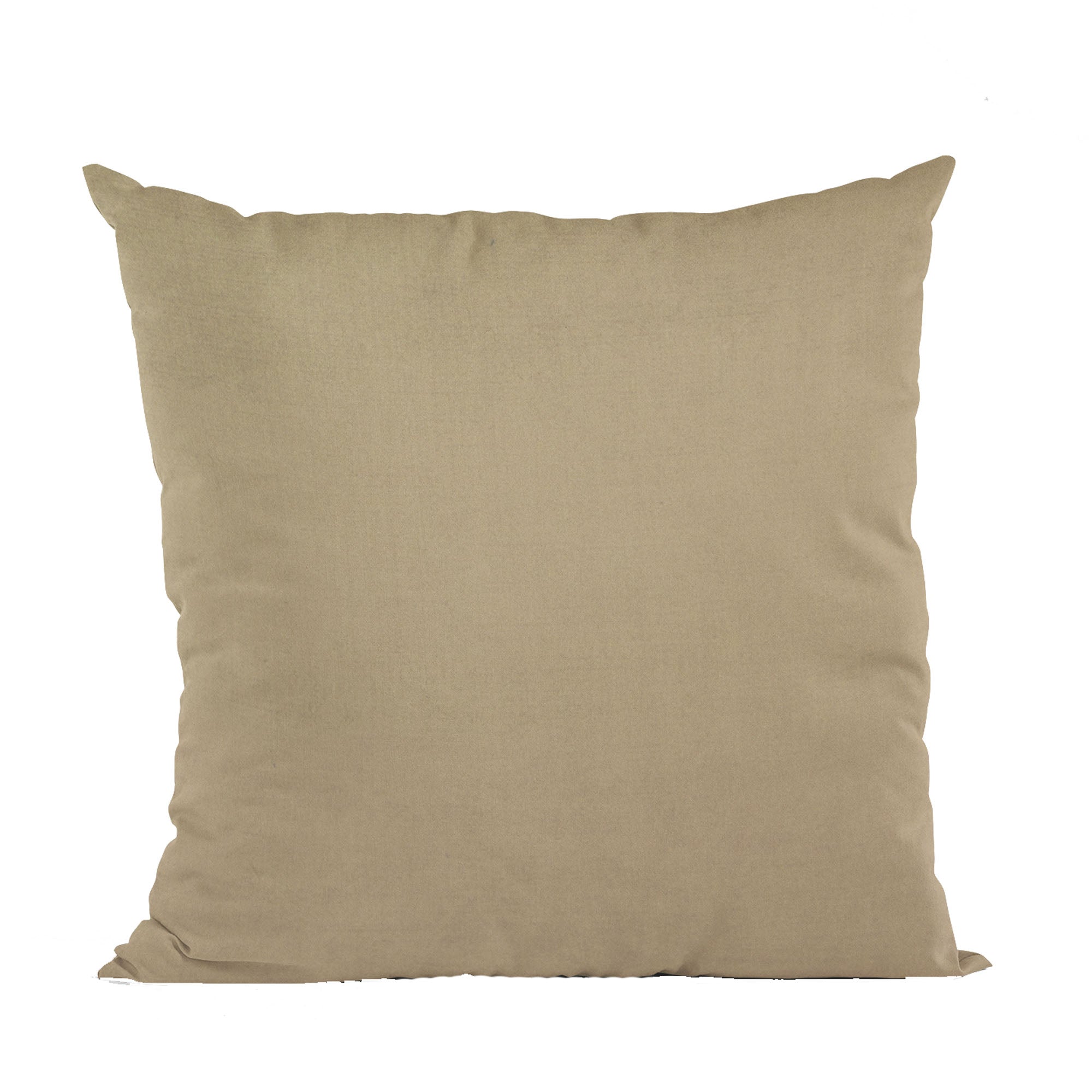 Plutus Sand Solid Shiny Velvet Luxury Throw Pillow-0